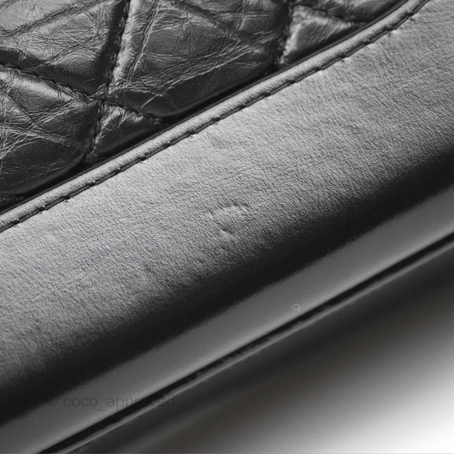 Chanel Small Gabrielle Hobo Quilted So Black Aged Calfskin