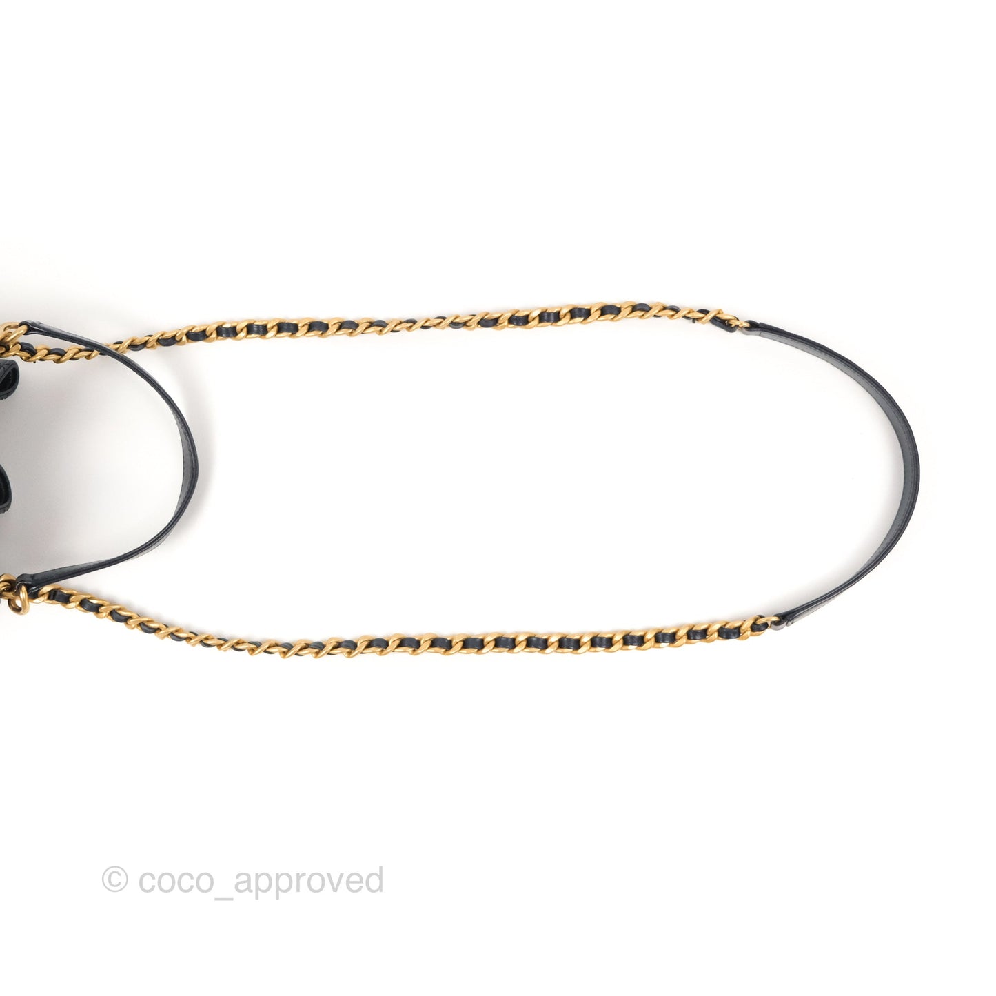Chanel Quilted Top Handle Drawstring Bucket Bag Iridescent Navy Calfskin Aged Gold Hardware