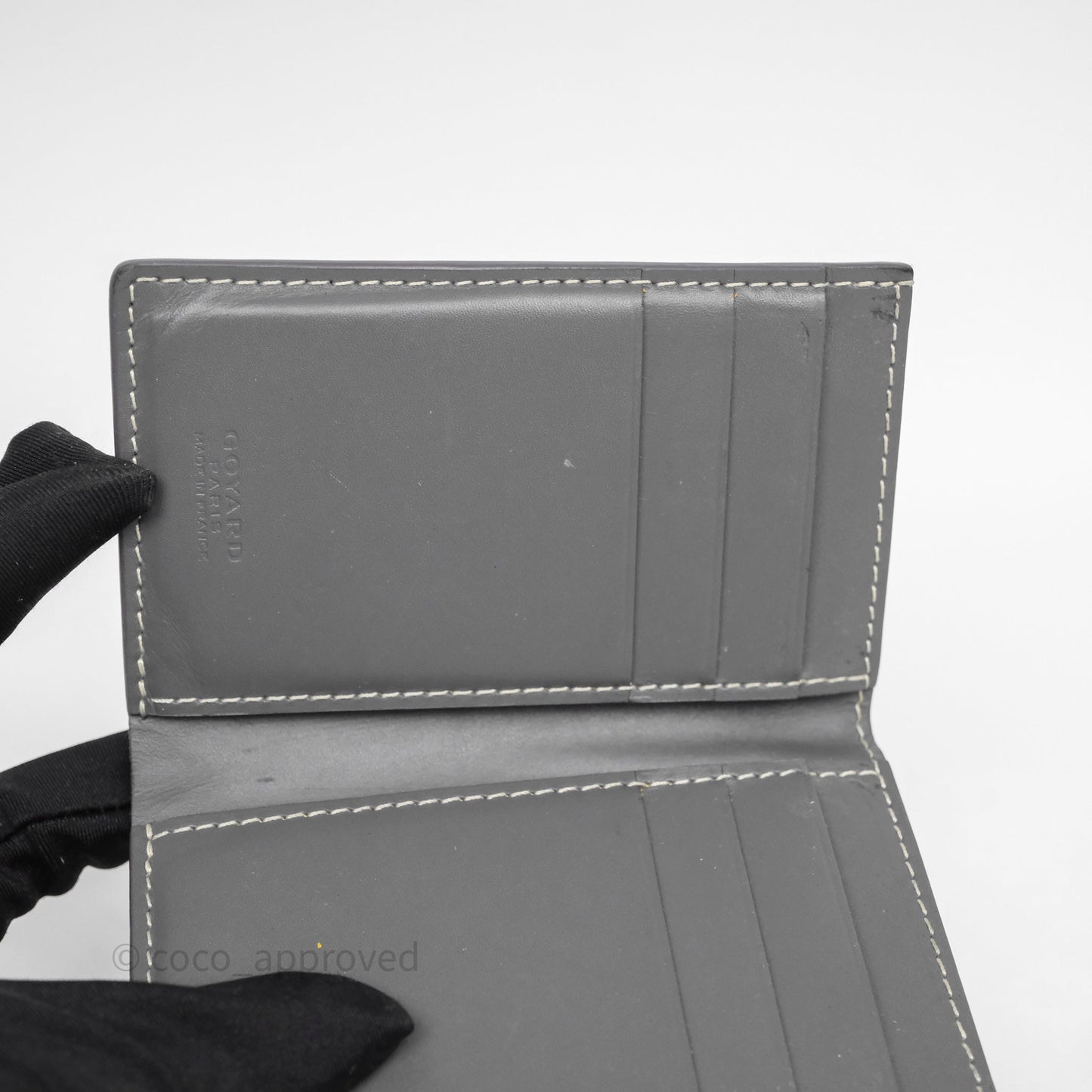 Goyard Saint Pierre Card Wallet Grey Goyardine