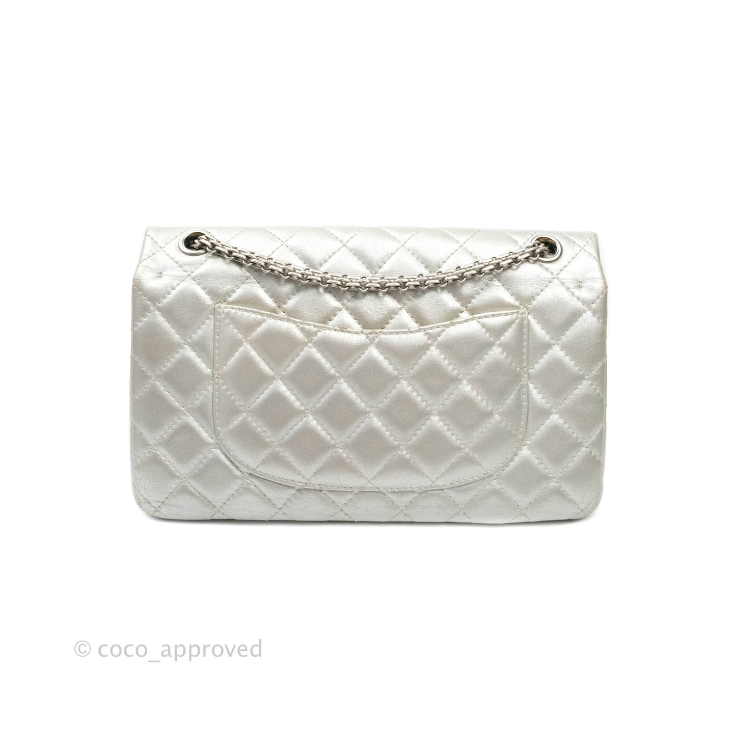 Chanel Reissue 226 Silver Calfskin Silver Hardware