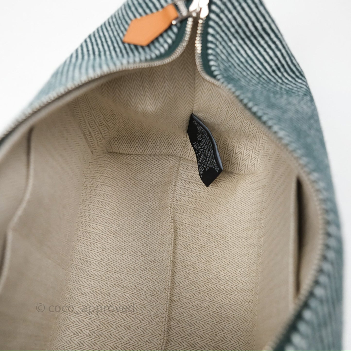 Hermès Small Bride-A-Brac Au Carre Case Wool Green