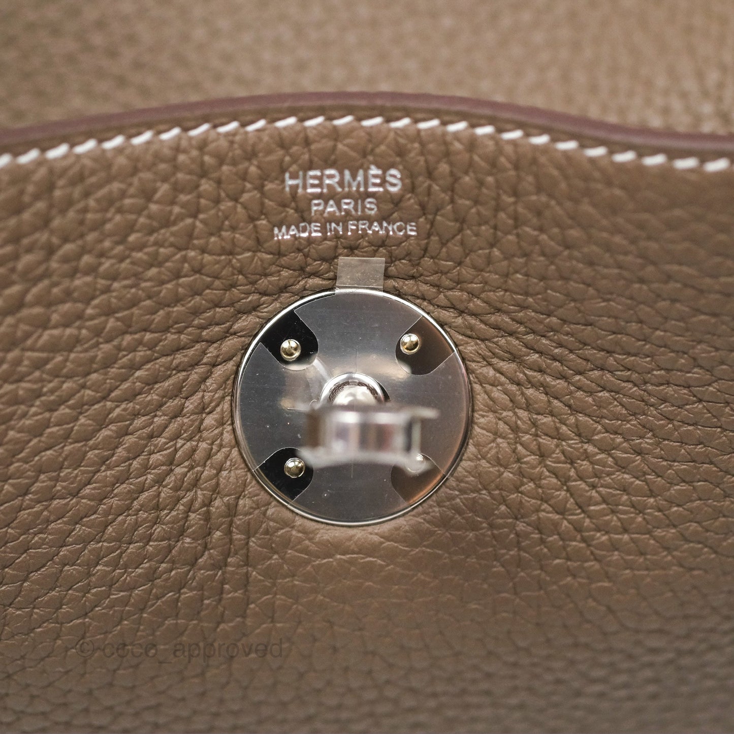 Hermès Lindy 26 Clemence Etoupe 18 Palladium Hardware