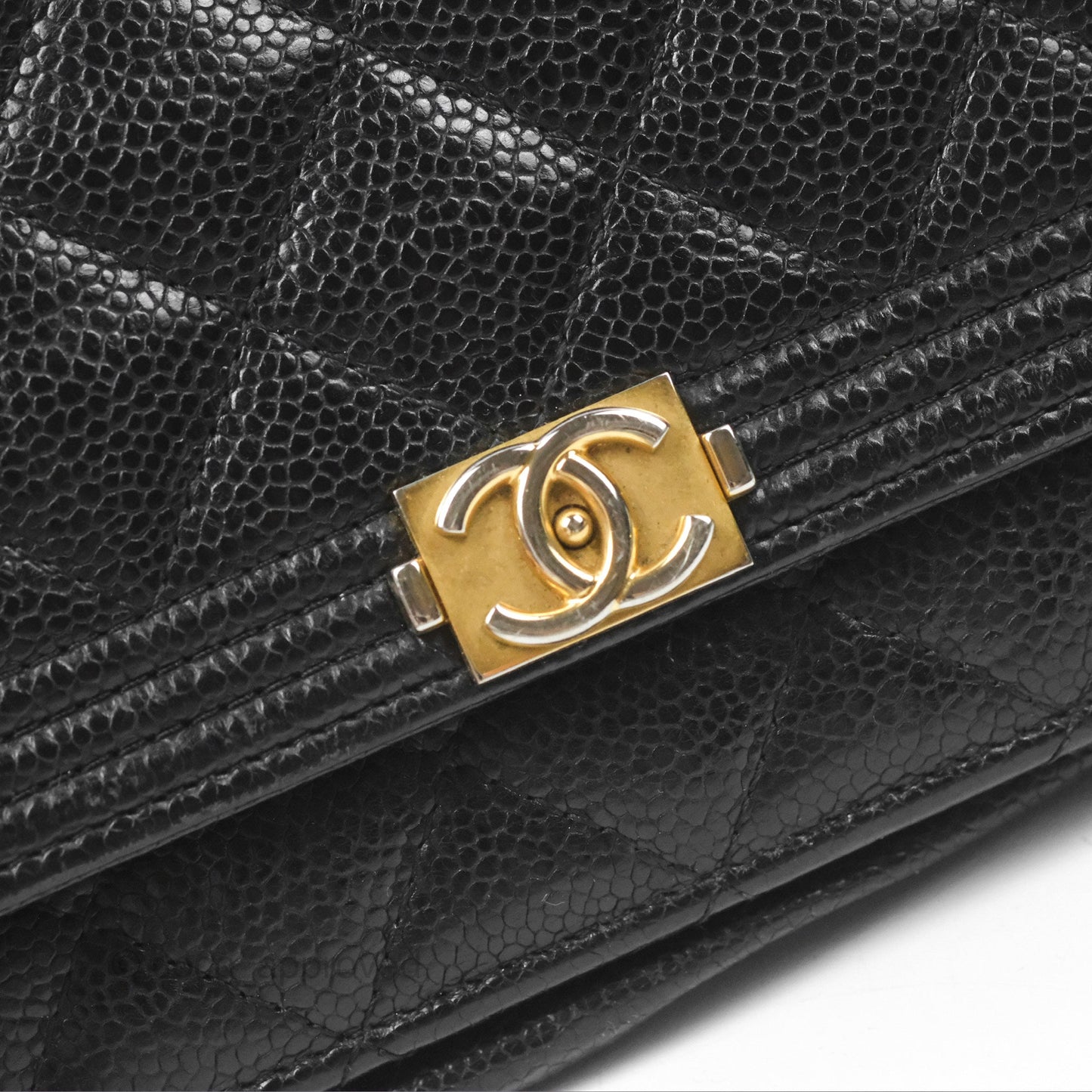 Chanel Boy Wallet on Chain WOC Black Caviar Gold Hardware