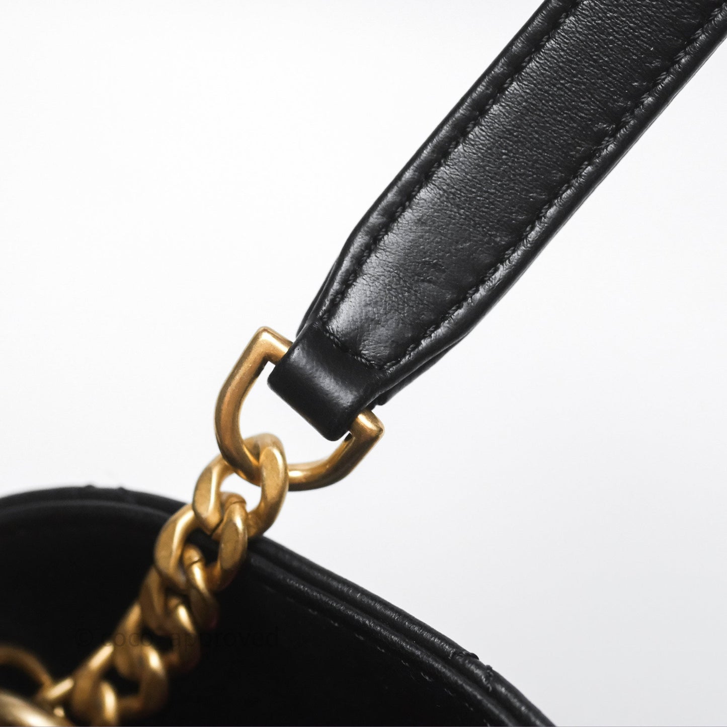 Chanel Enamel CC Bucket Bag Black Lambskin Gold Hardware 22P