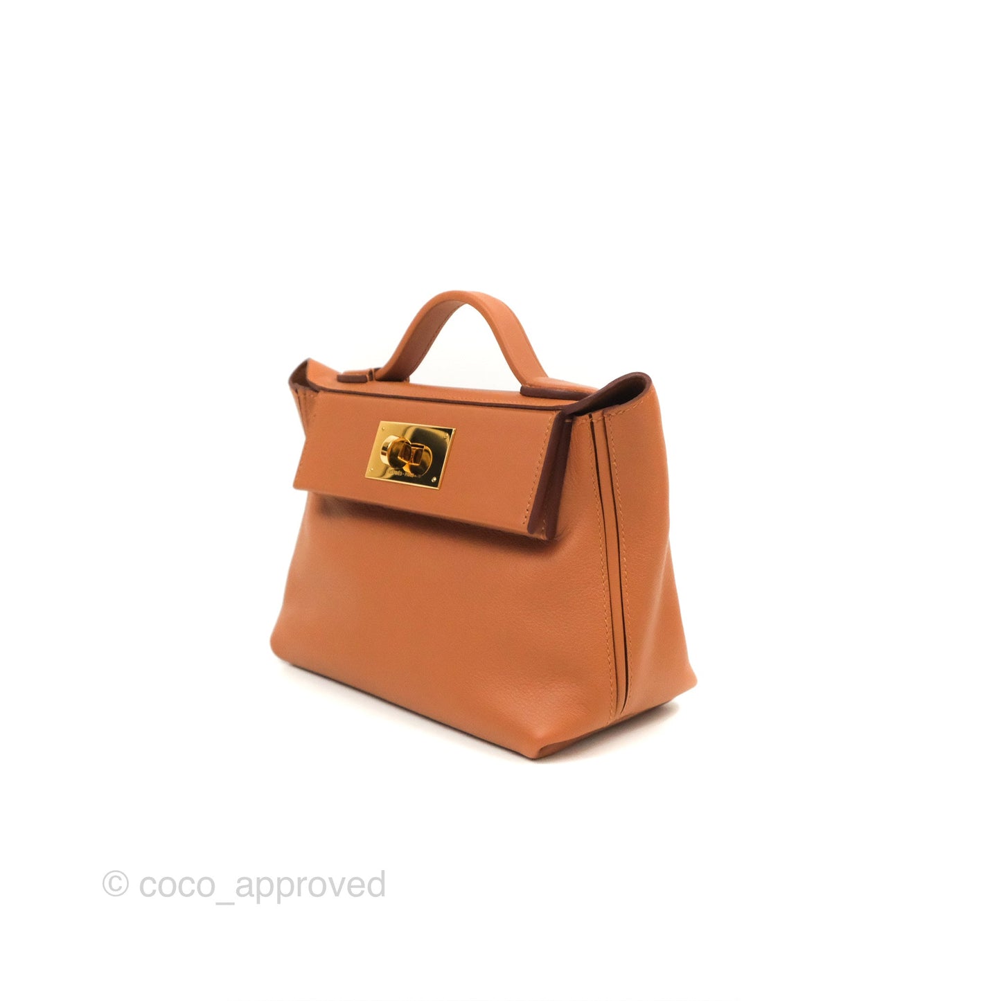 Hermès 24/24 21 Mini Gold Evercolor/Swift Gold Hardware