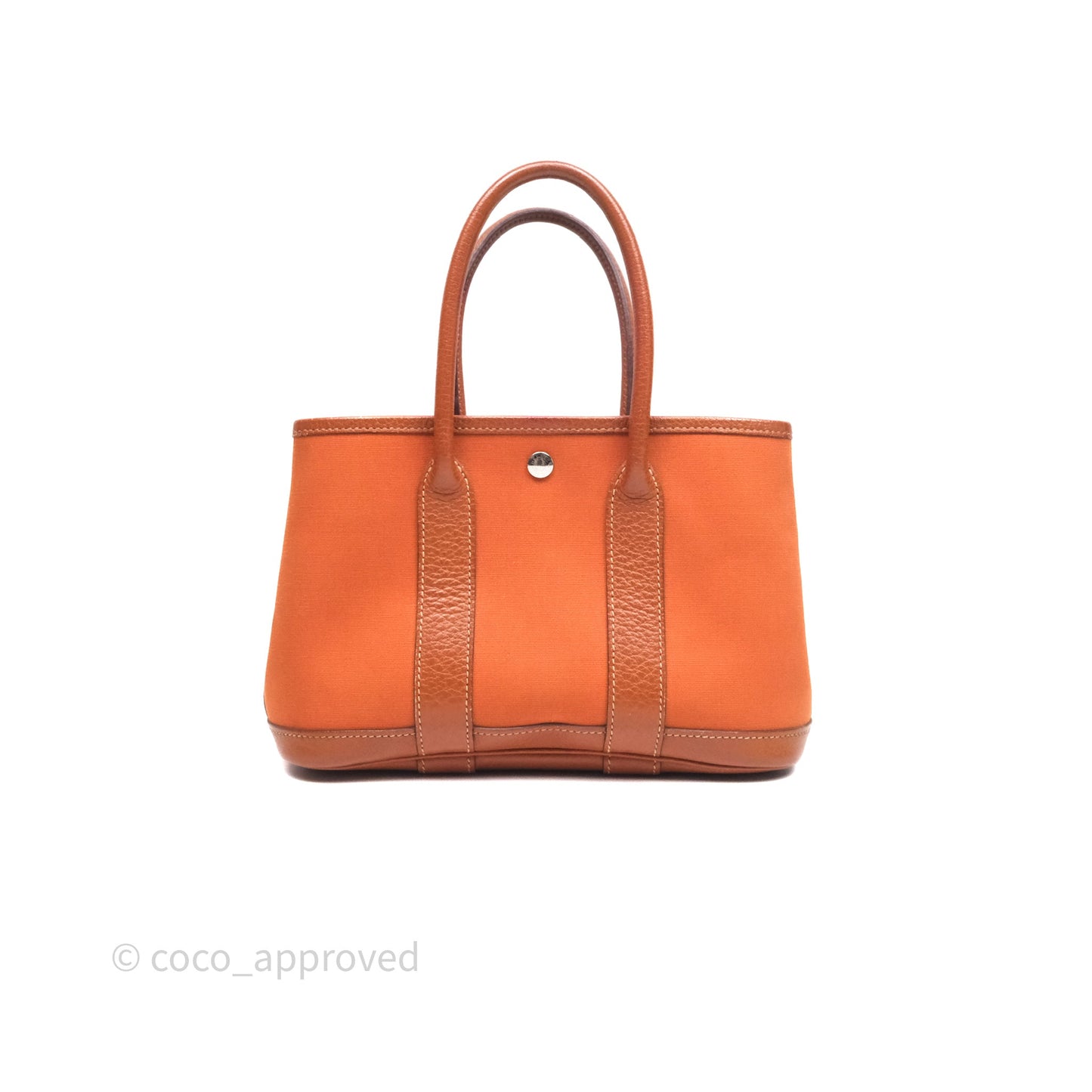 Hermès Mini Garden Party 23 Terre Battue/Cuivre Canvas