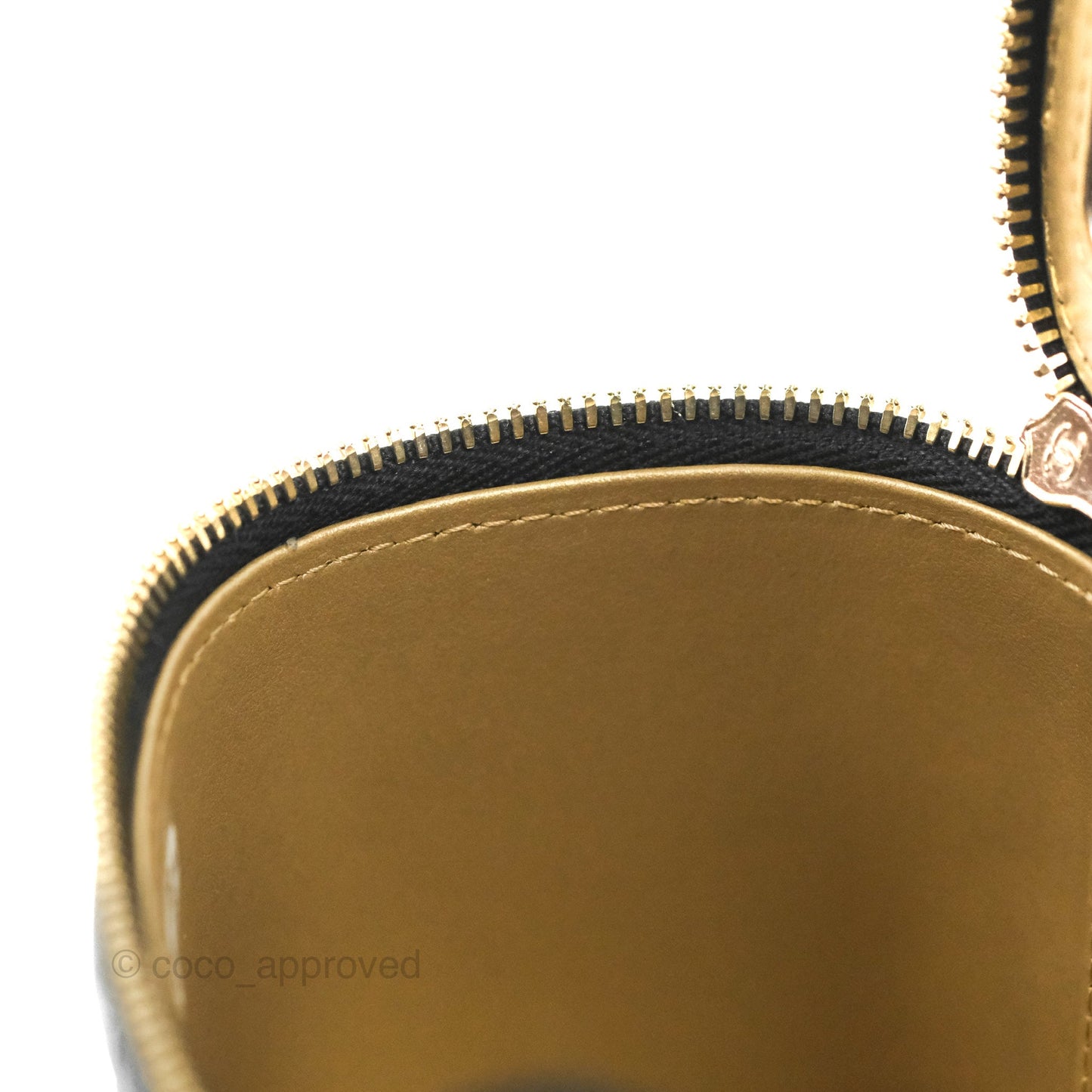 Chanel Mini Ball Crush Vanity With Chain Black Lambskin Gold Hardware