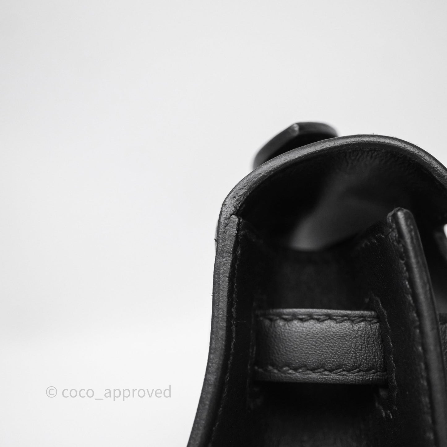 Hermès Kelly Pochette Clutch Black Swift Palladium Hardware