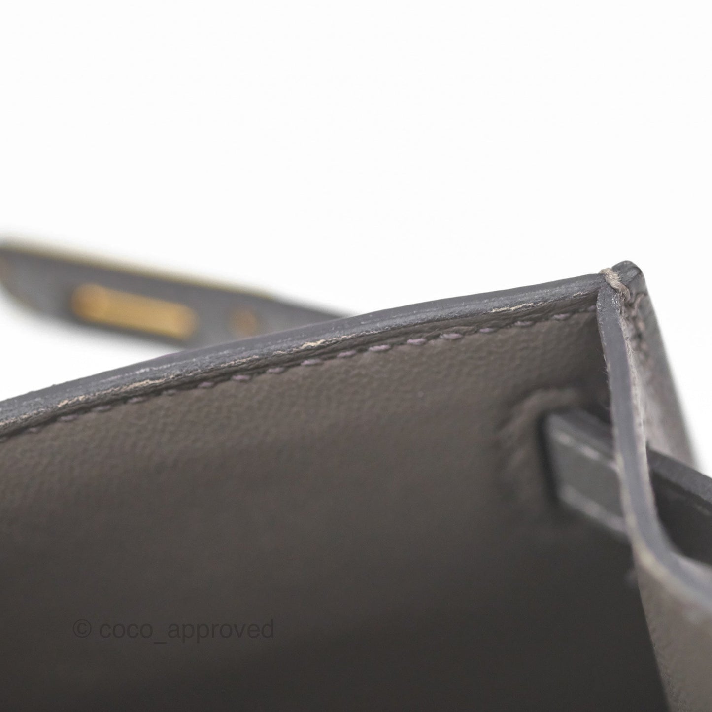Hermès Mini Kelly II Gris Meyer 0L Epsom Gold Hardware