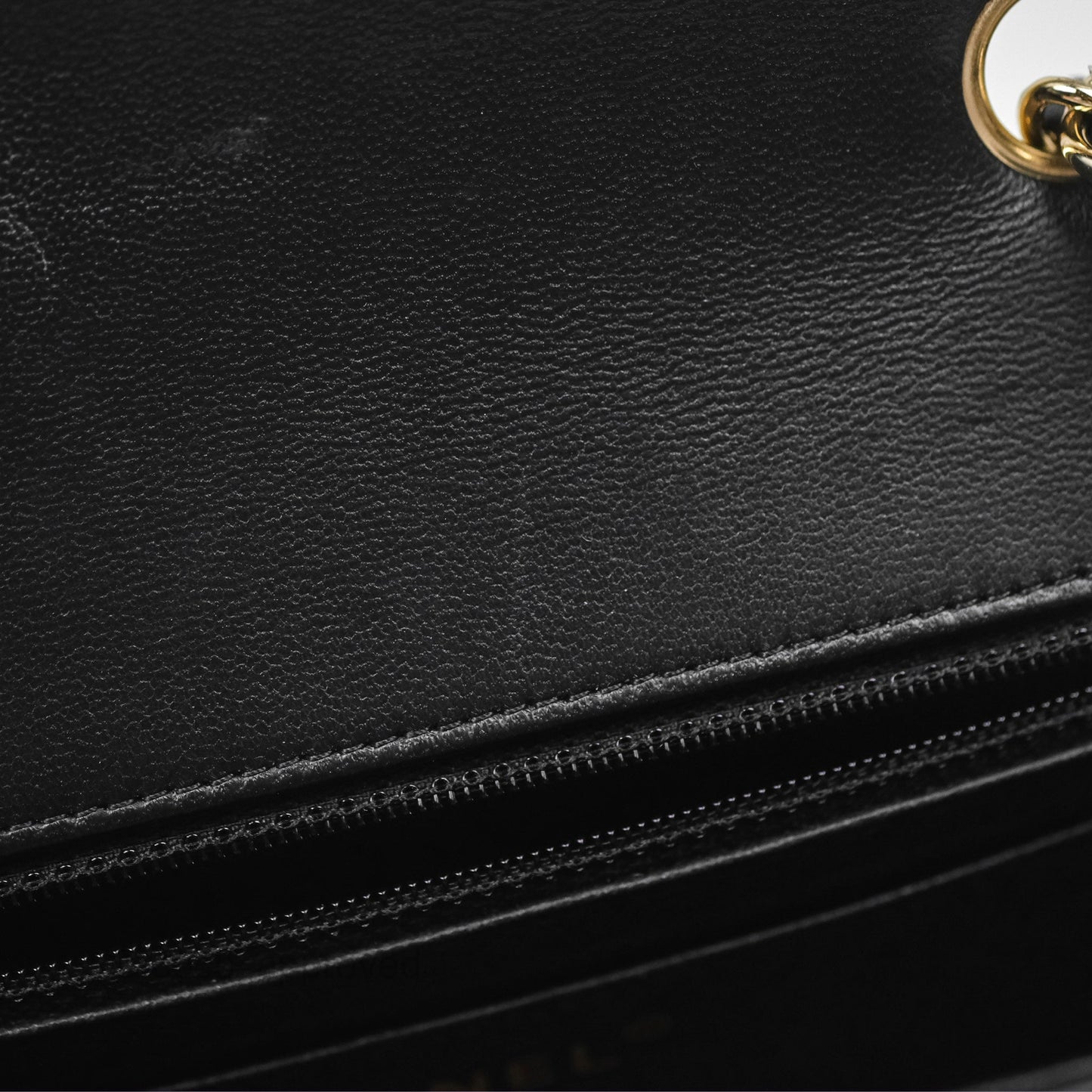 Chanel Mini Rectangular Flap Chevron Black Lambskin Gold Hardware