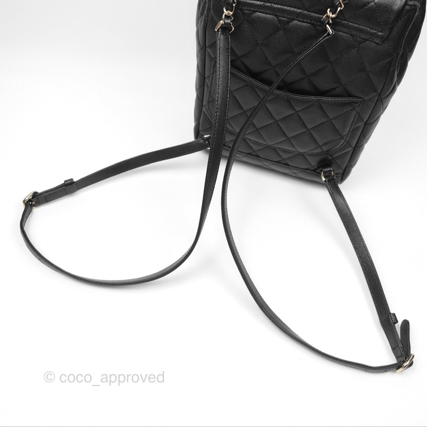 Chanel Small Urban Spirit Backpack Black Caviar Gold Hardware 23S