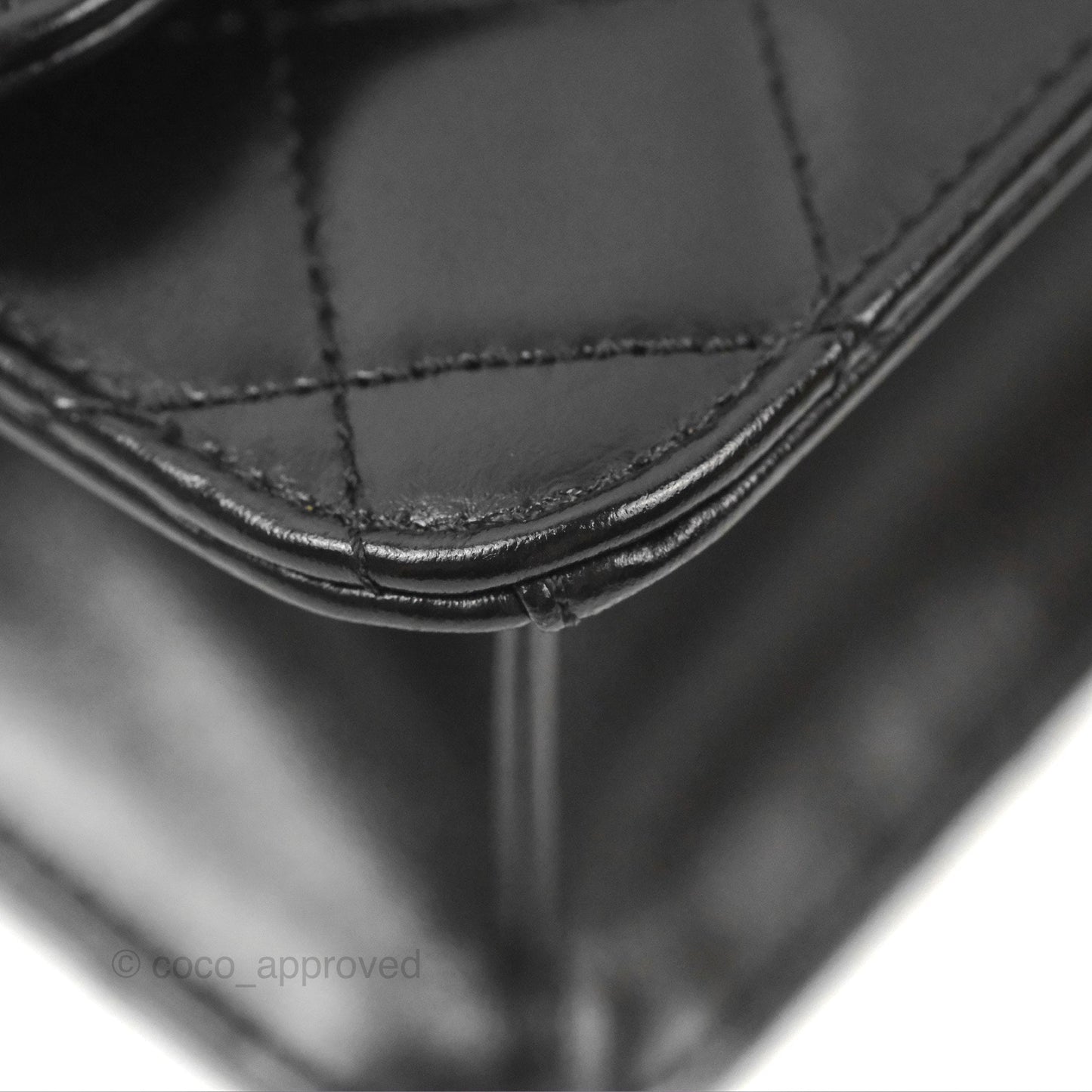Chanel Mini Diana Flap Bag Black Calfskin Aged Gold Hardware 21B
