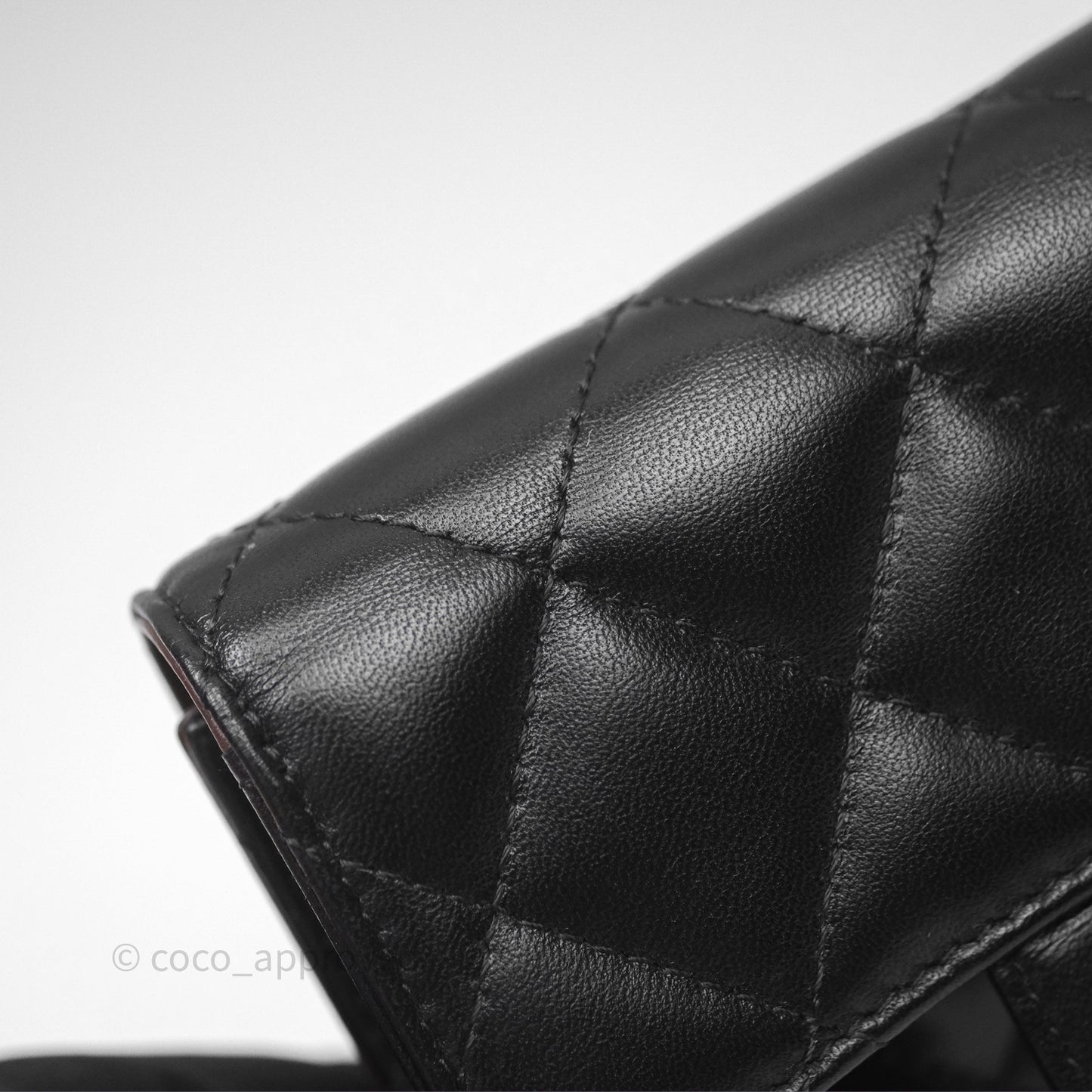 Chanel Classic Short Flap Wallet Black Lambskin Gold Hardware