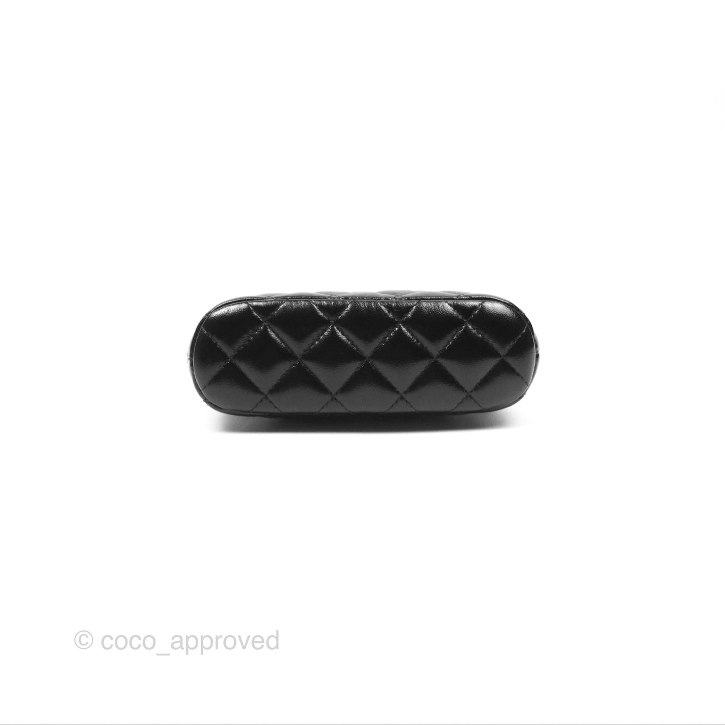 Chanel Mini Handle Clutch with Chain Black Shiny Lambskin Gold Hardware