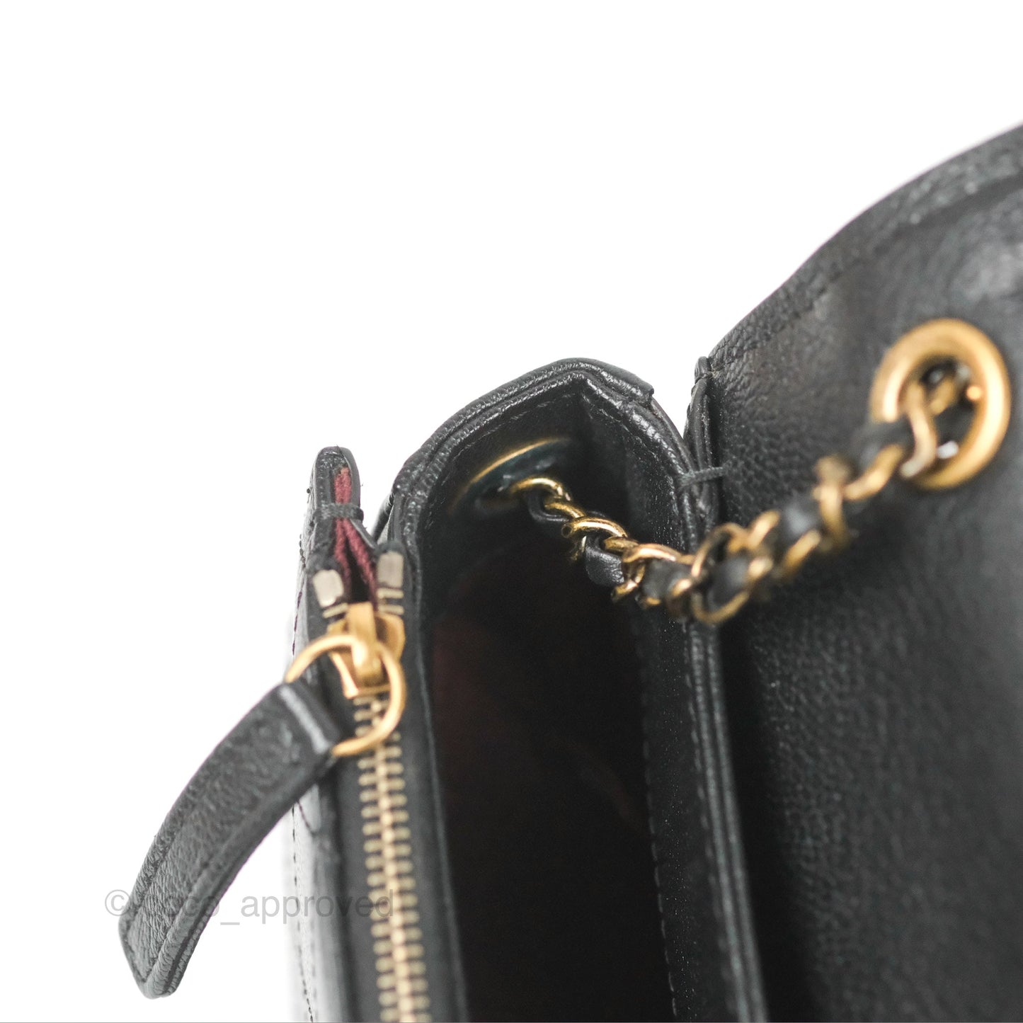 Chanel Small Coco Curve Flap Black Goatskin Antique Gold Hardware