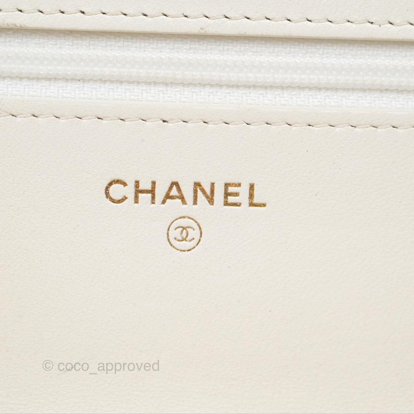 Chanel 19 Wallet on Chain WOC White Mixed Hardware