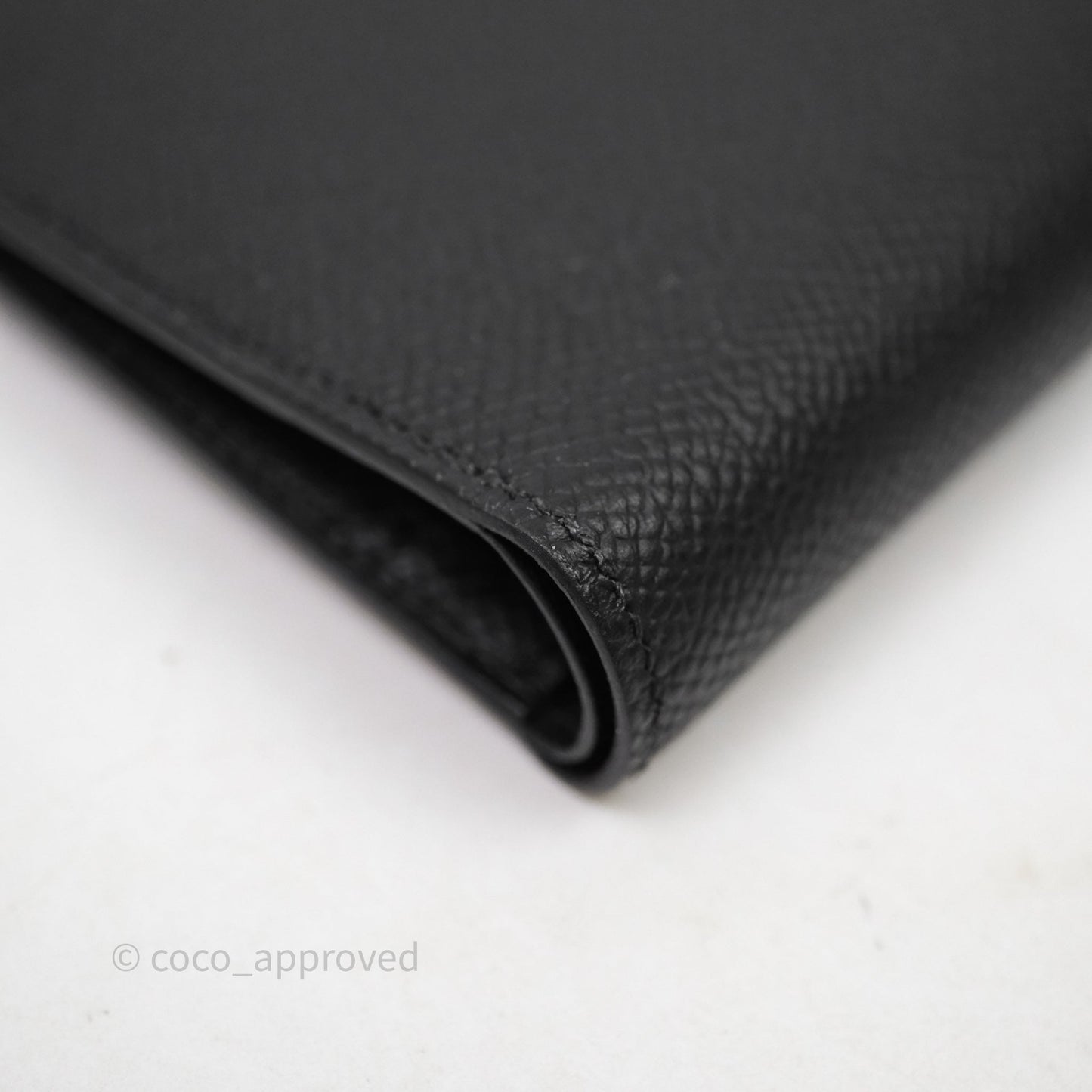 Hermès Bearn Compact Wallet Noir Epsom Palladium Hardware