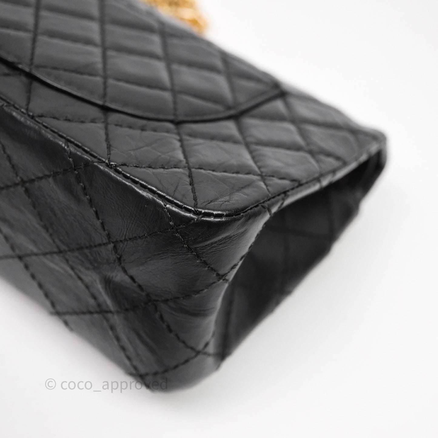 Chanel Reissue 225 Flap Black Aged Calfskin Gold Hardware
