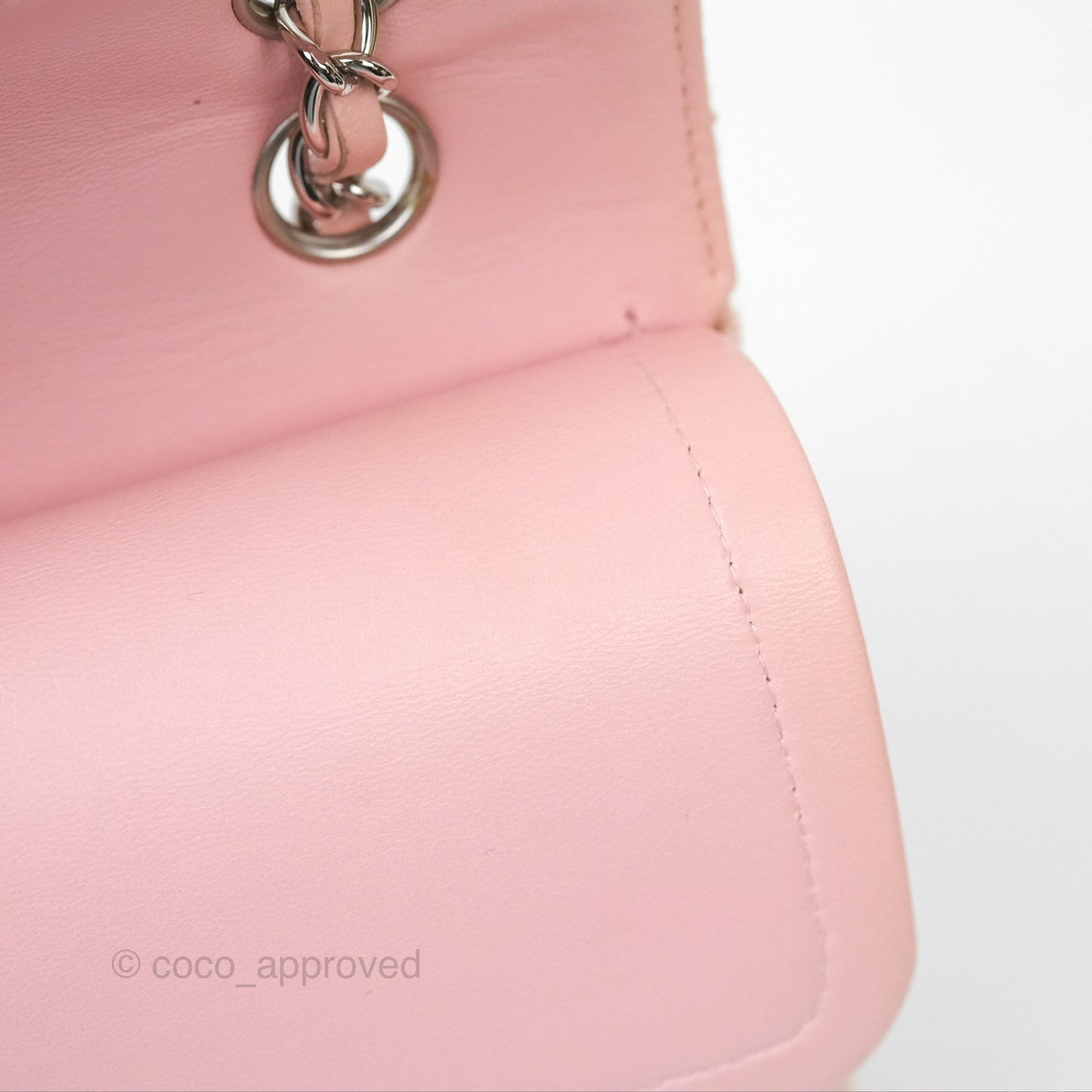 Chanel Classic M/L Medium Flap Quilted Pink Tweed Silver Hardware