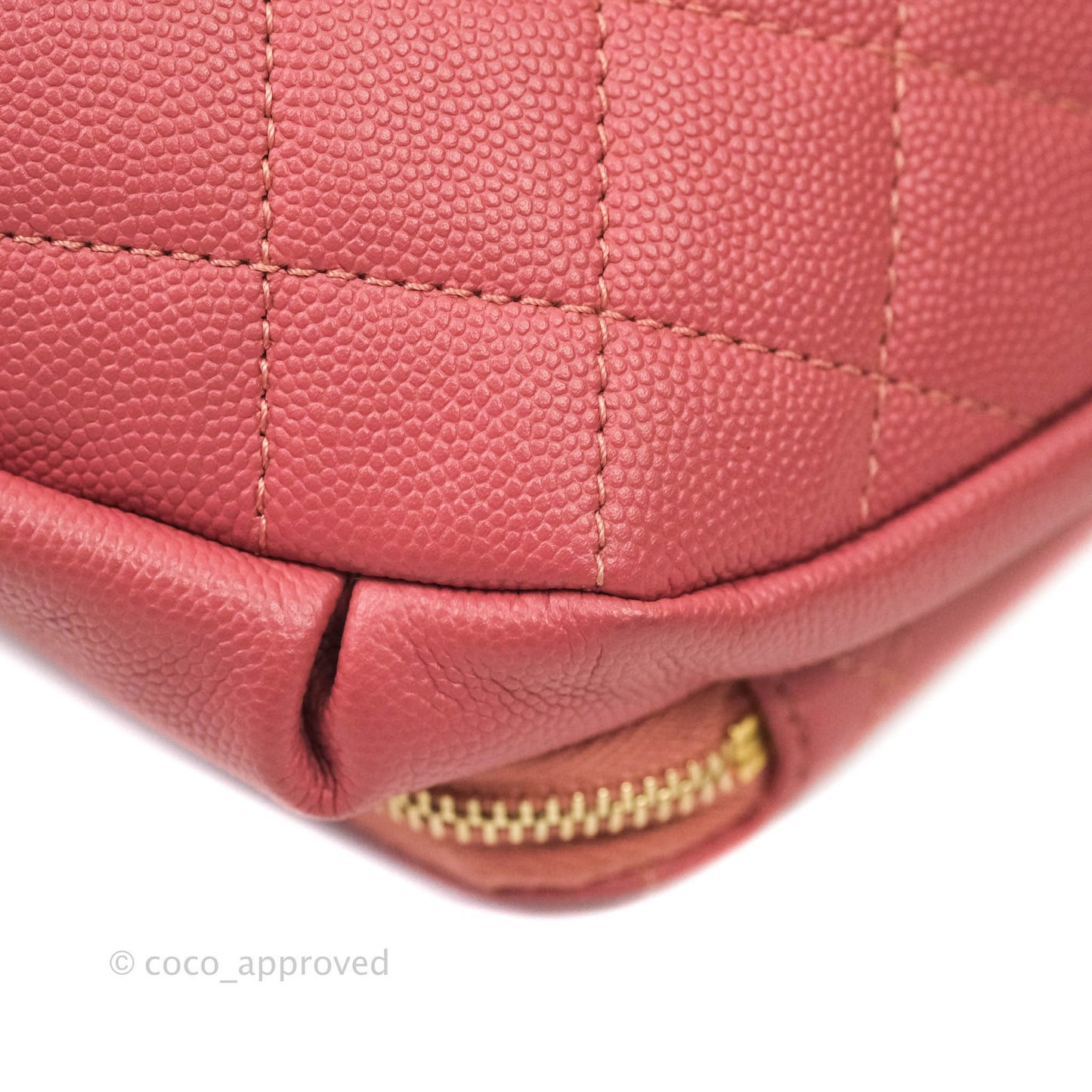Chanel Quilted Business Affinity Waist Belt Bag Pink Caviar Gold Hardware