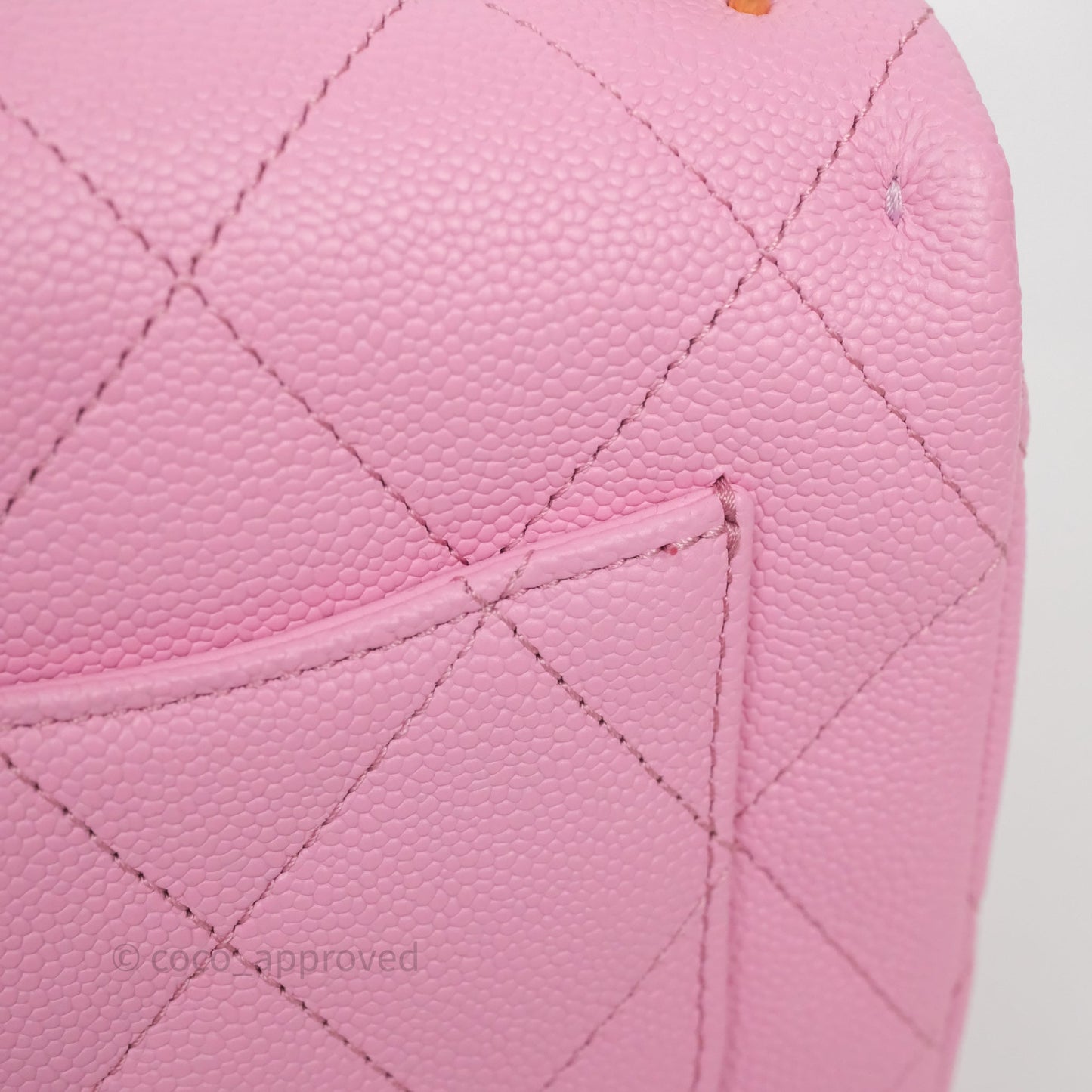 Chanel Heart Crush Mini Flap Bag Pink Caviar Aged Gold Hardware