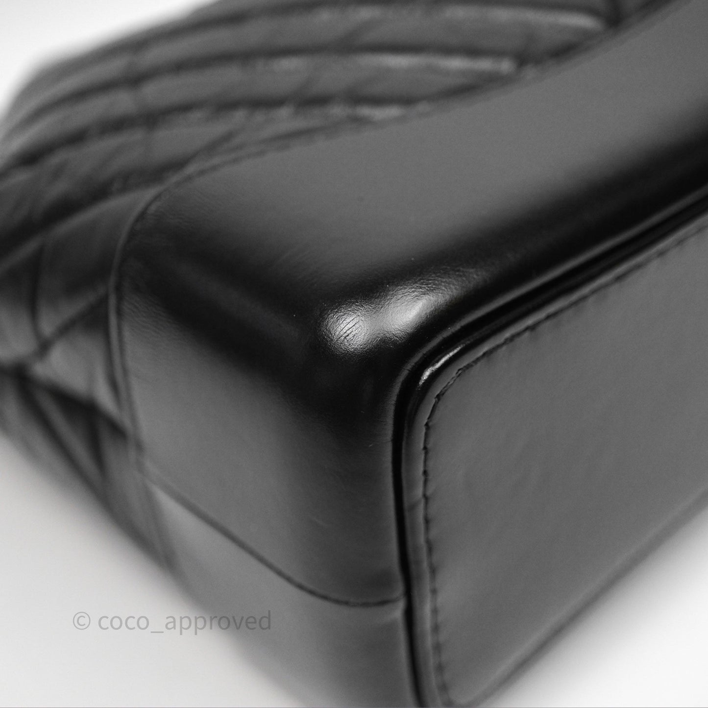Chanel Small Chevron Gabrielle Backpack Black Aged Calfskin
