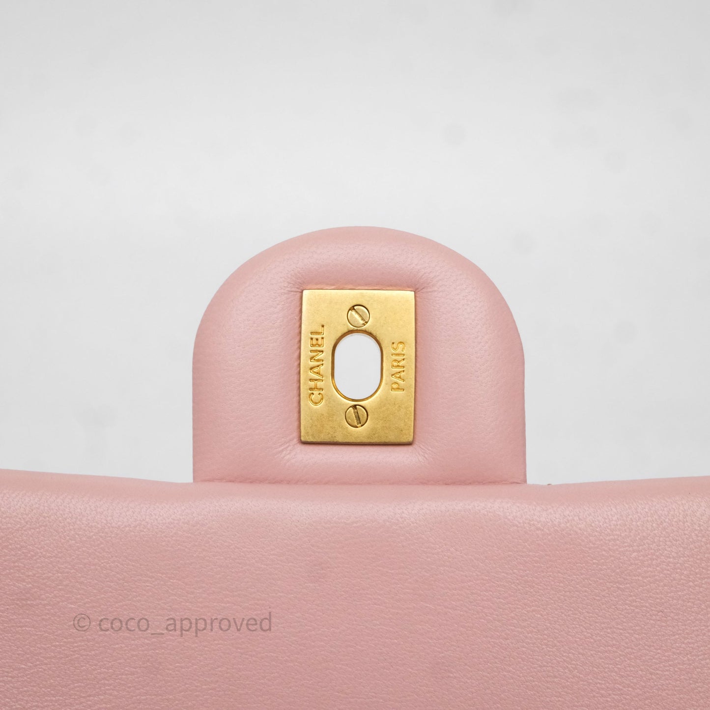 Chanel Quilted Flap Bag With Camellia Adjustable Lambskin Pink Aged Gold Hardware
