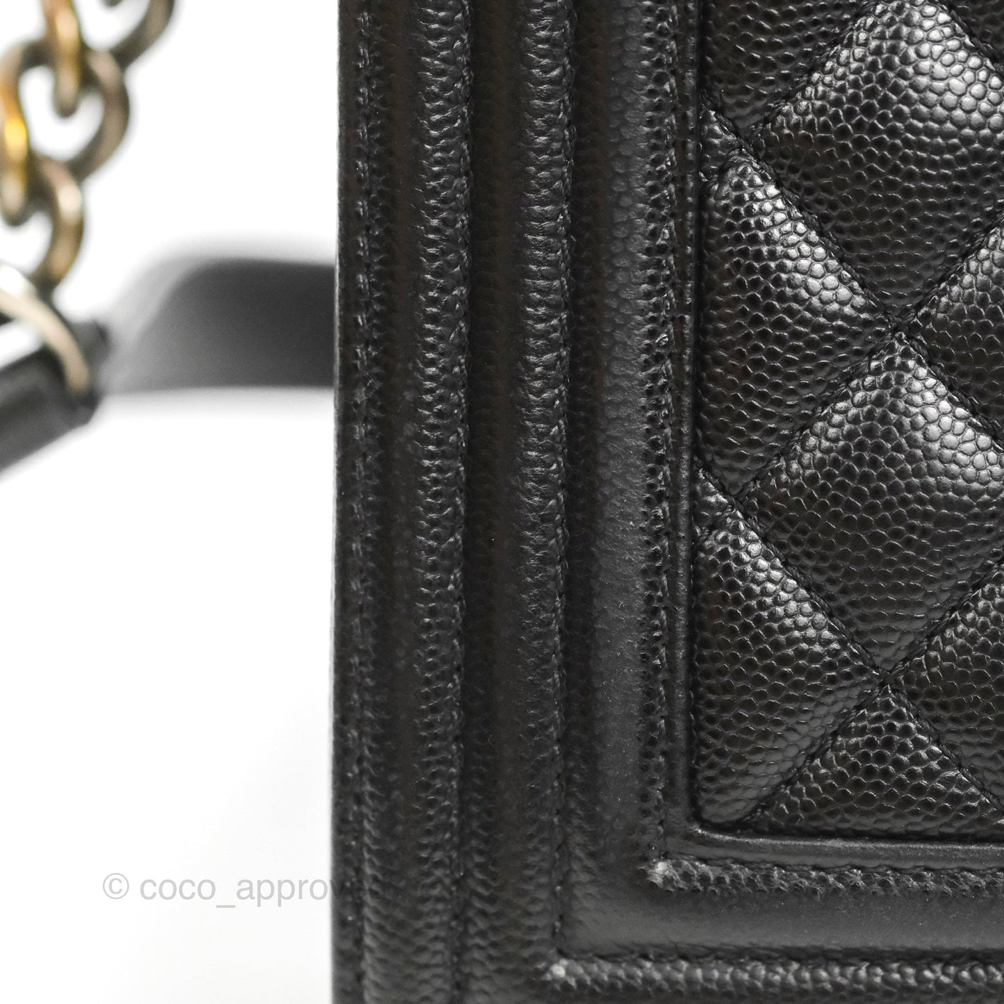 Chanel Quilted New Medium Boy Black Caviar Ruthenium Hardware