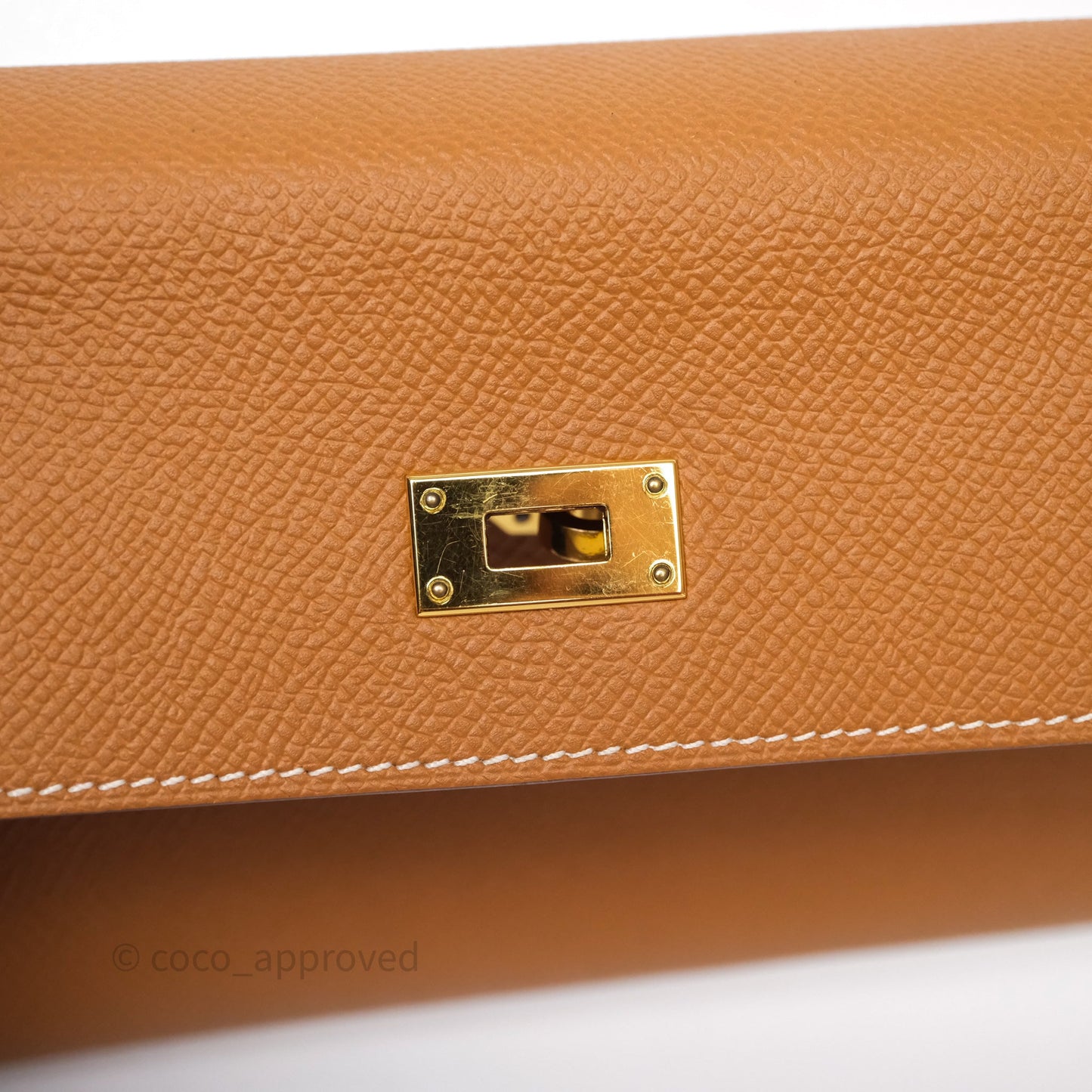 Hermès Kelly To Go Wallet Gold 37 Epsom Gold Hardware