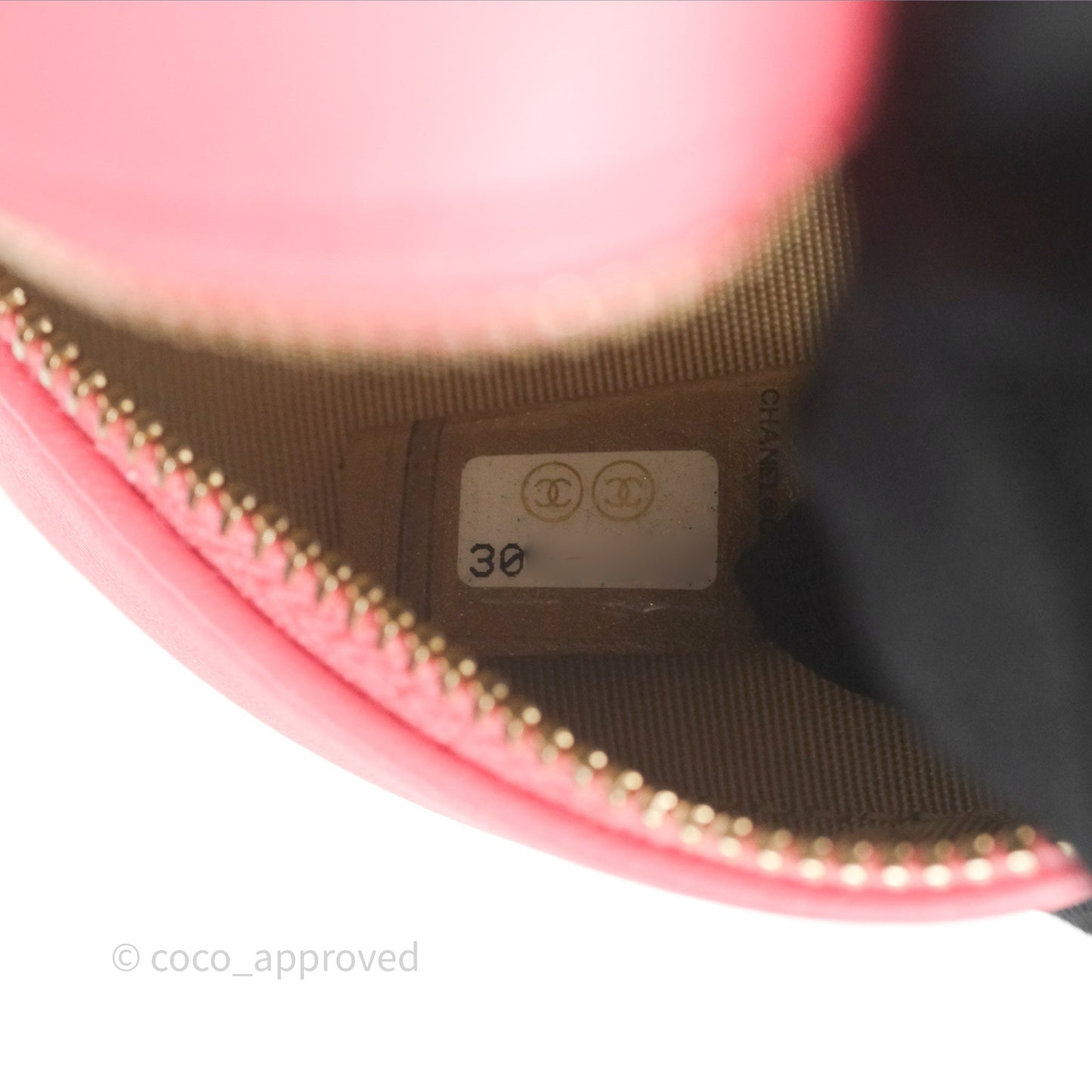 Chanel Quilted Pearl Crush Round Clutch With Chain Pink Lambskin Aged Gold Hardware