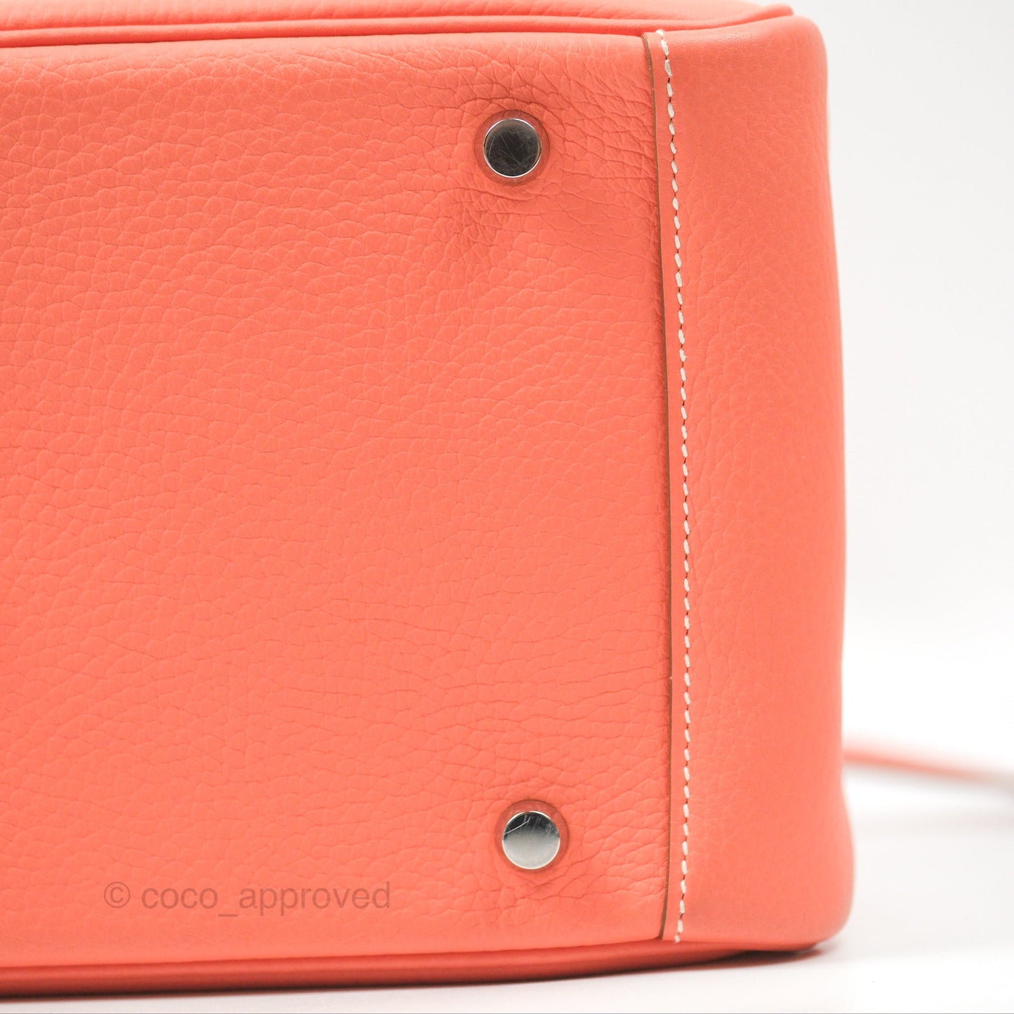Hermès Lindy 30 Flamingo Clemence Palladium Hardware