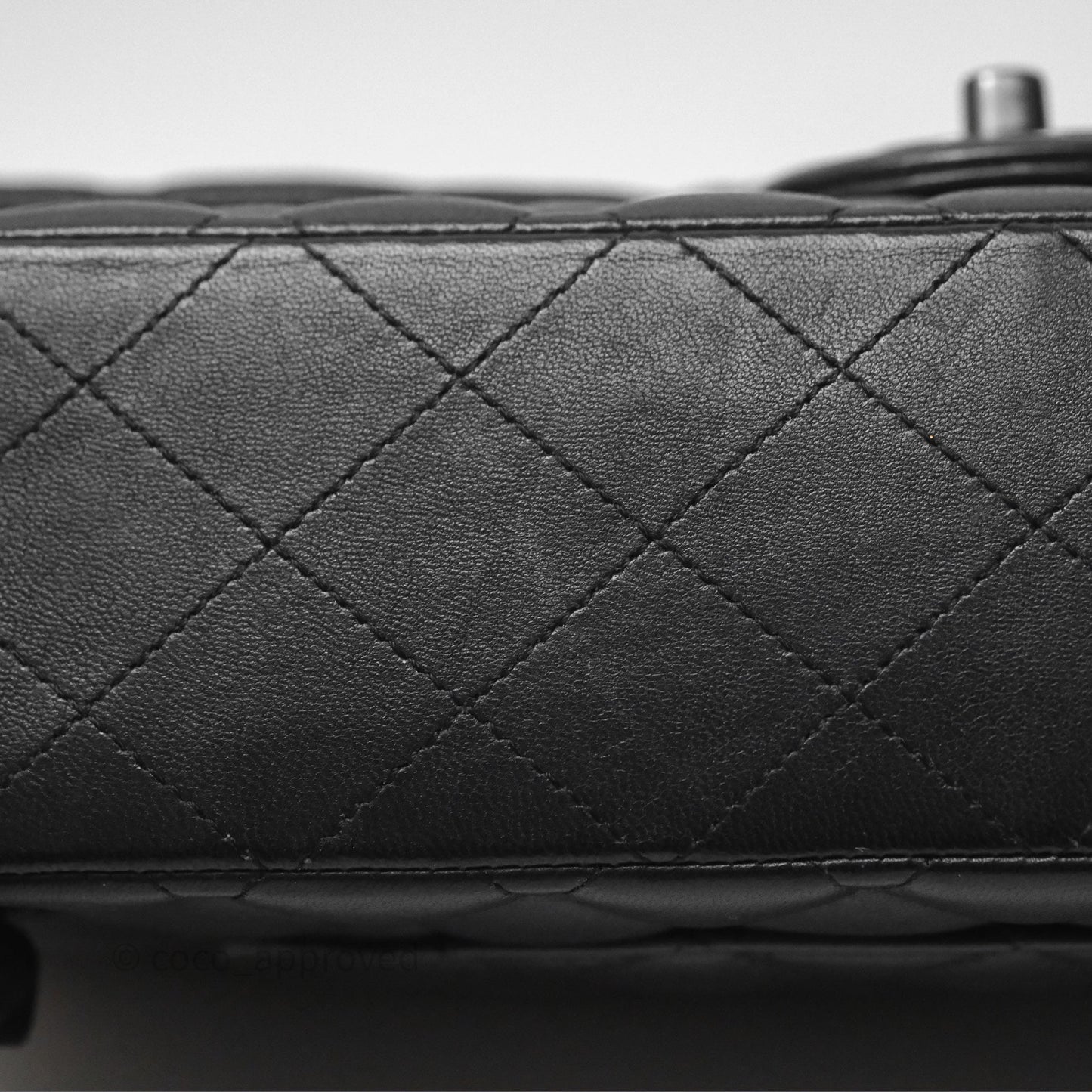 Chanel Classic Quilted M/L Medium Double Flap So Black Lambskin