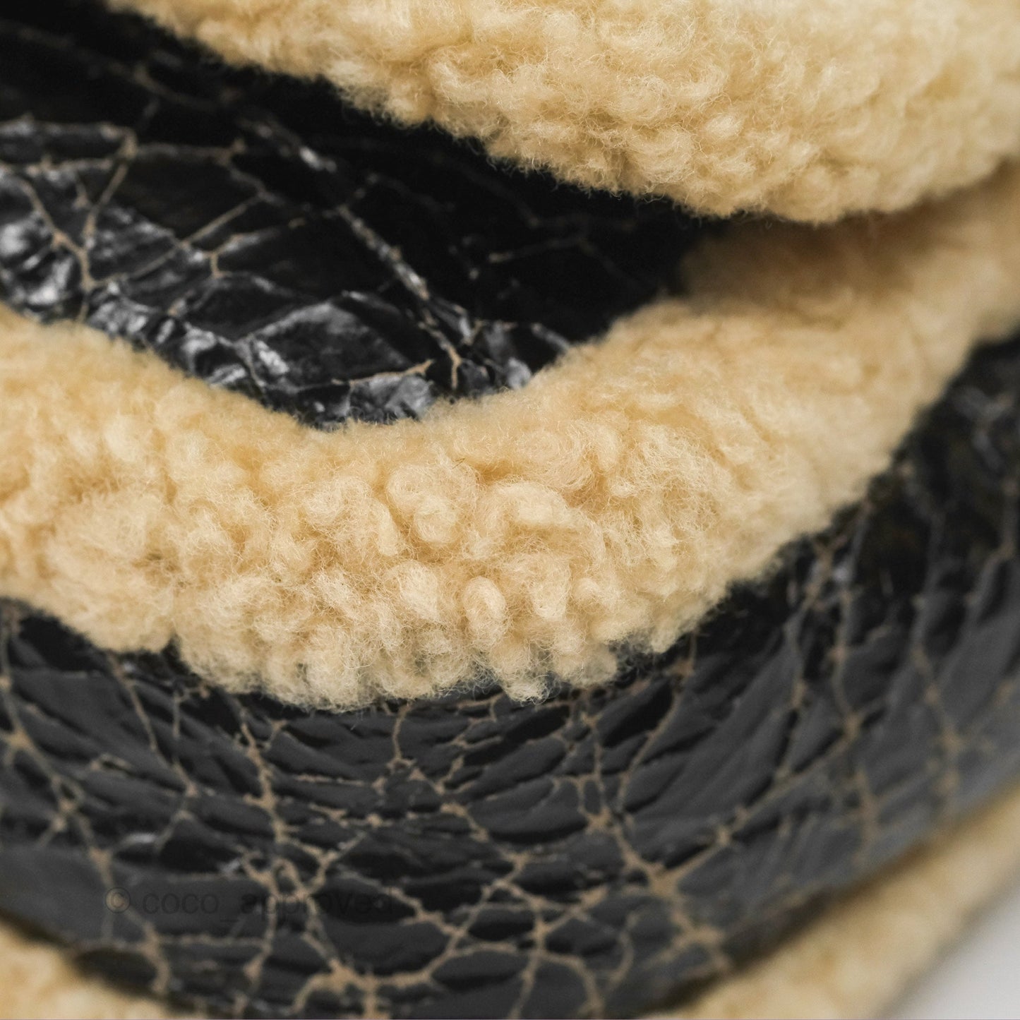 Chanel Mania CC Shearling Flap Bag Black Crumpled Glazed Sheepskin