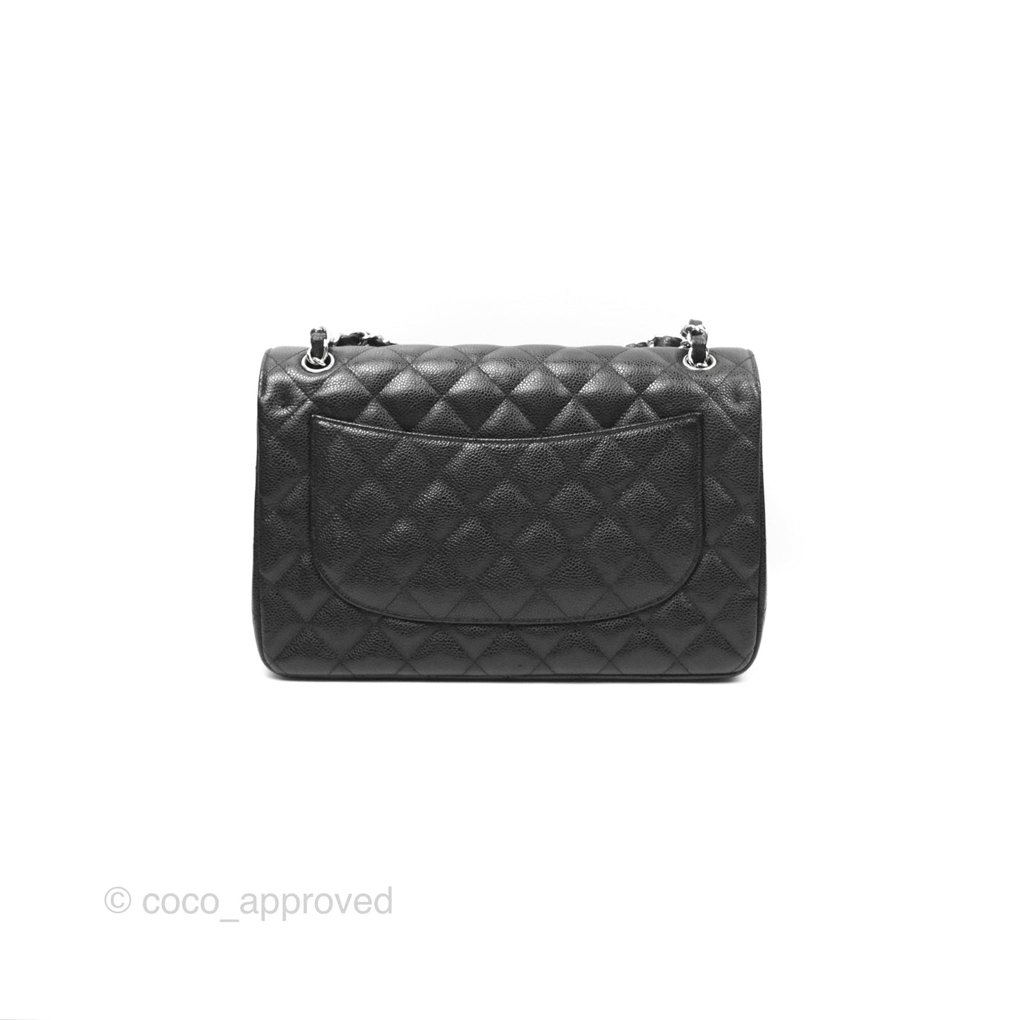 Chanel Jumbo Double Flap Black Caviar Silver Hardware⁣⁣