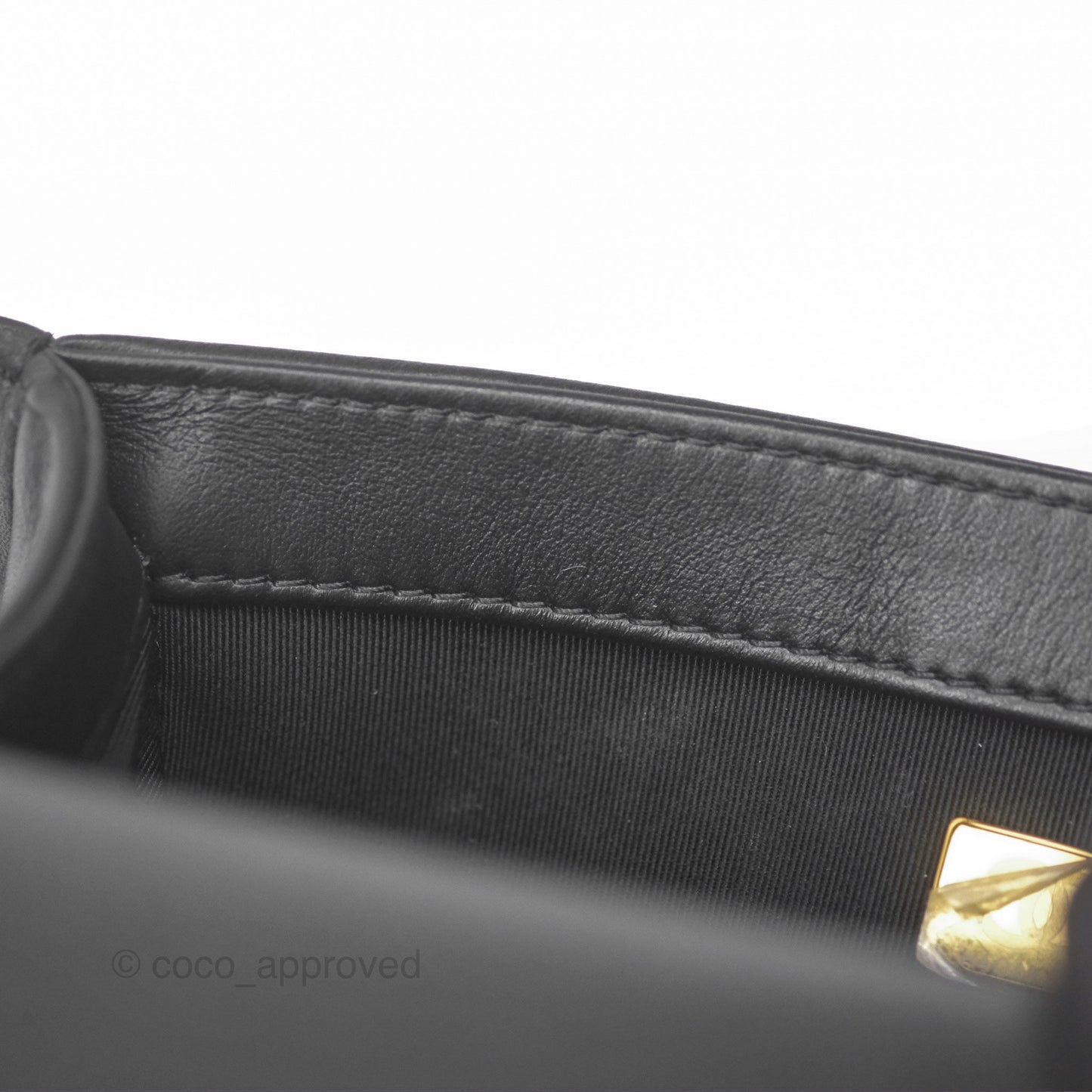 Chanel Small Boy Black Lambskin Aged Gold Hardware