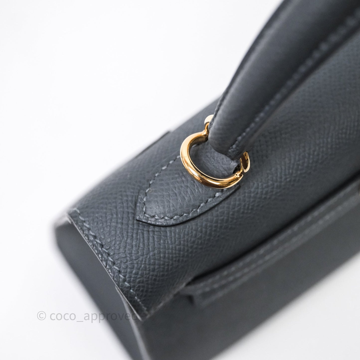 Hermès Kelly 25 Gris Meyer 0L Epsom Light Gold Hardware