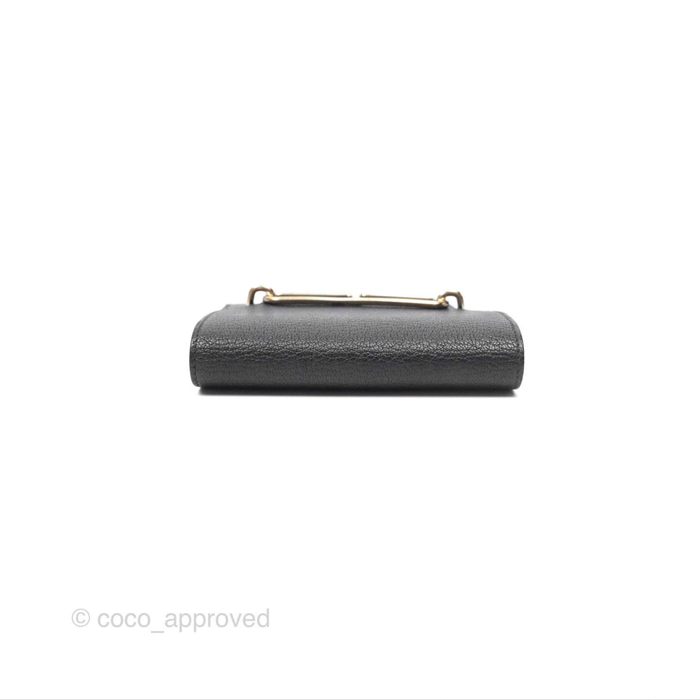 Hermès Roulis Slim Wallet Black Noir 89 Chevre Mysore Gold Hardware