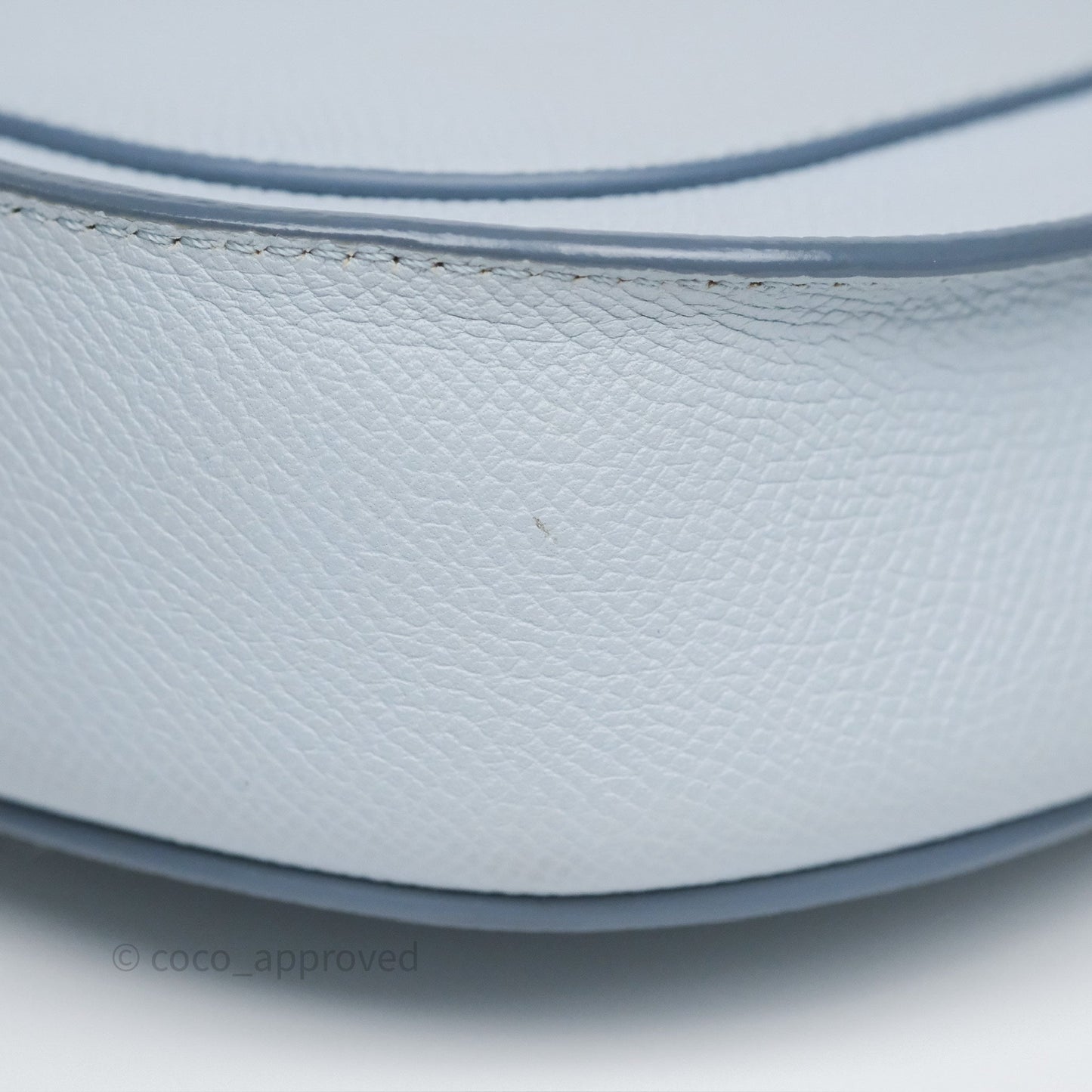 Celine Small Trotteur Crossbody Bag Light Blue Grained Calfskin