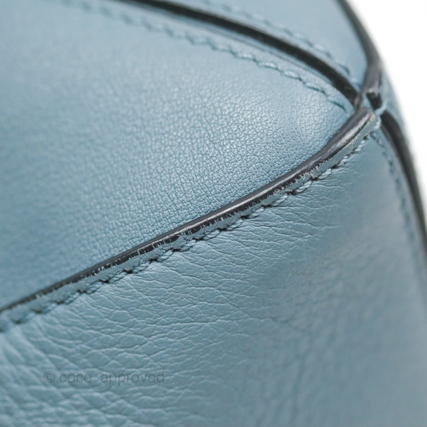 Loewe Small Puzzle Bag Stone Blue Calfskin Gold Hardware