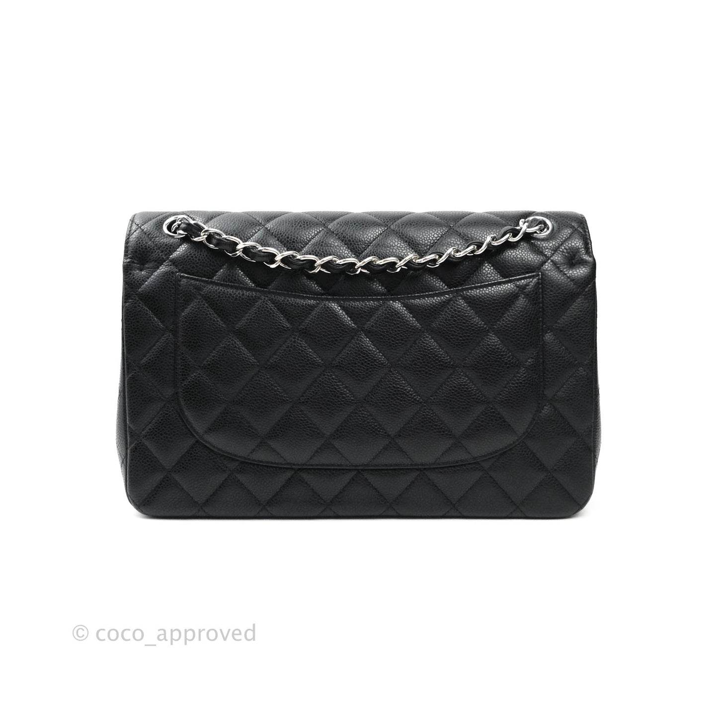 Chanel Jumbo Double Flap Black Caviar Silver Hardware⁣⁣