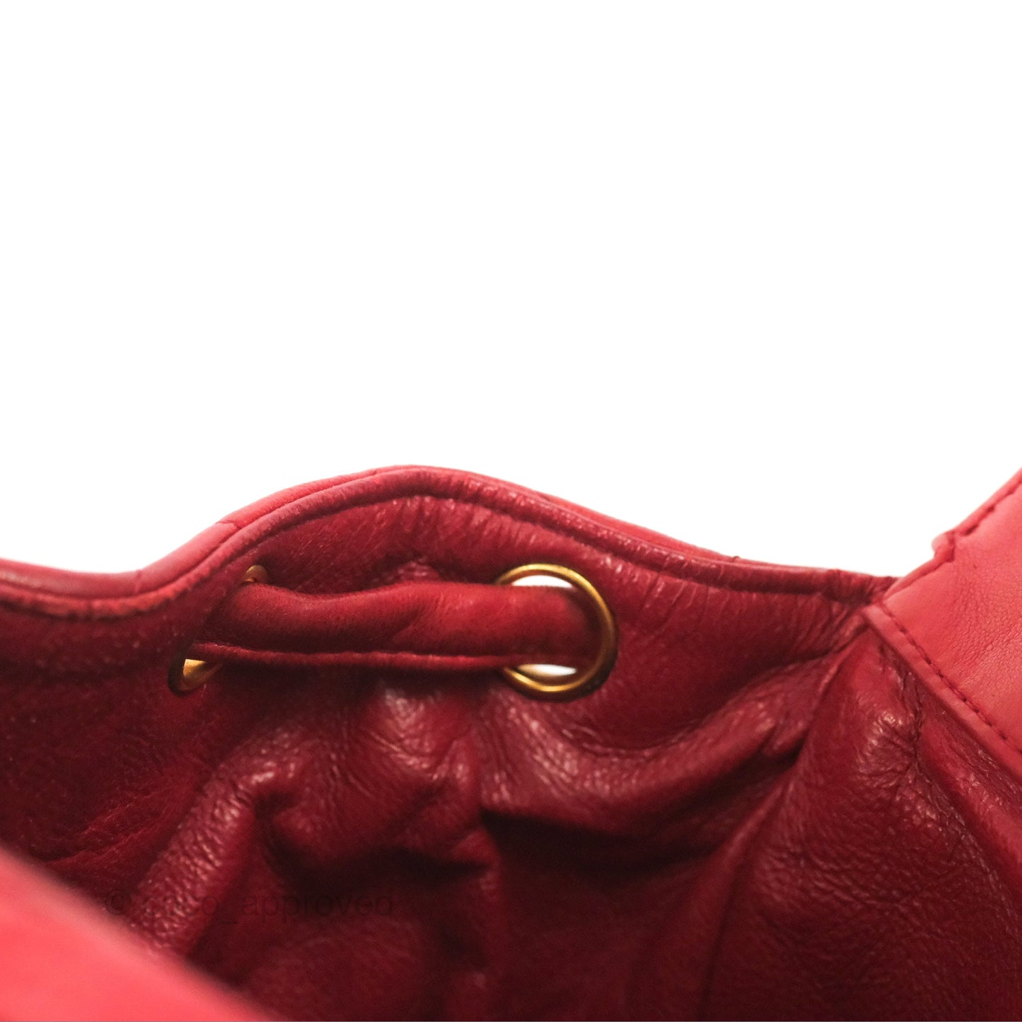 Chanel Vintage CC Duma Backpack Red Lambskin 24K Gold Hardware