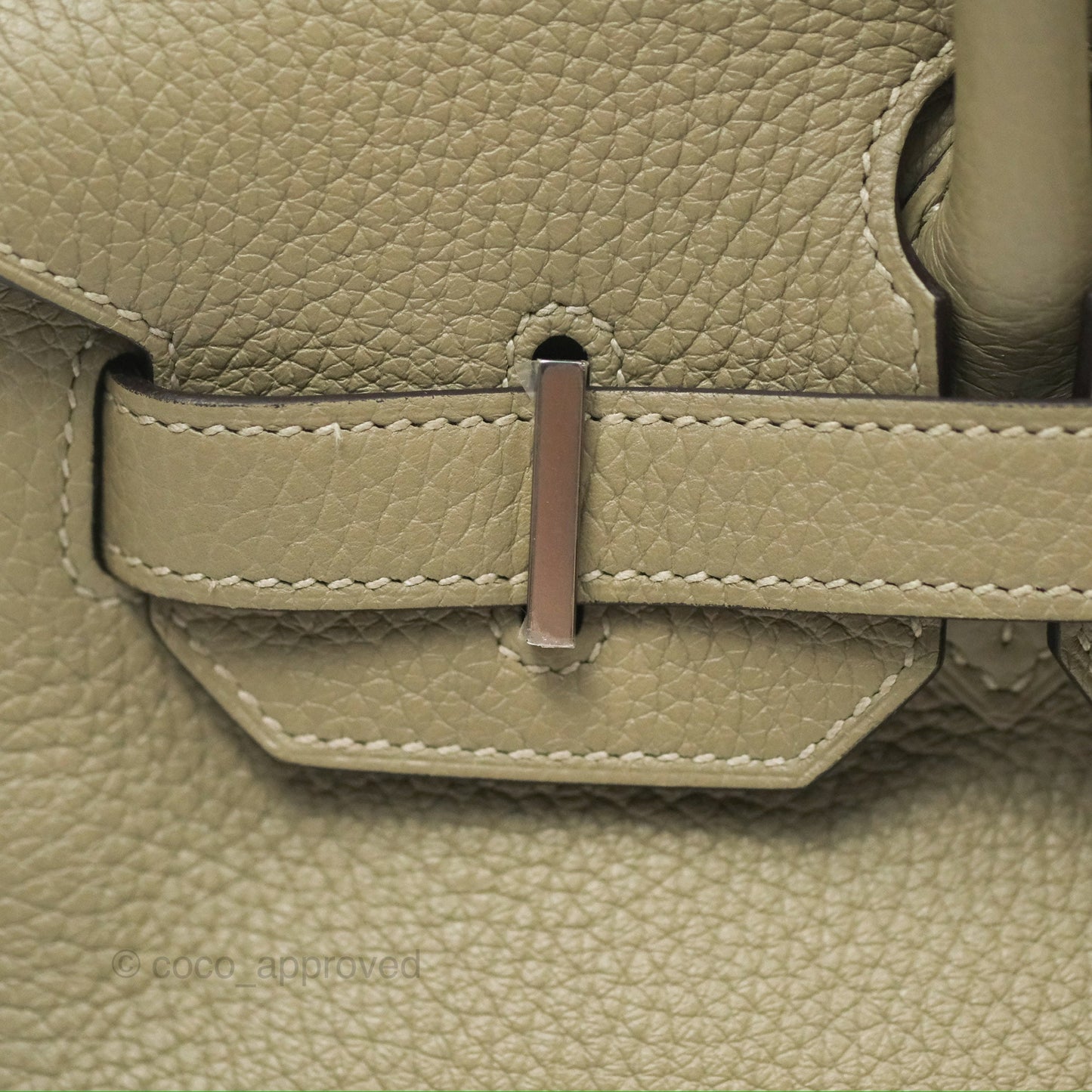 Hermès Retourne Birkin 30 Sauge Clemence Palladium Hardware
