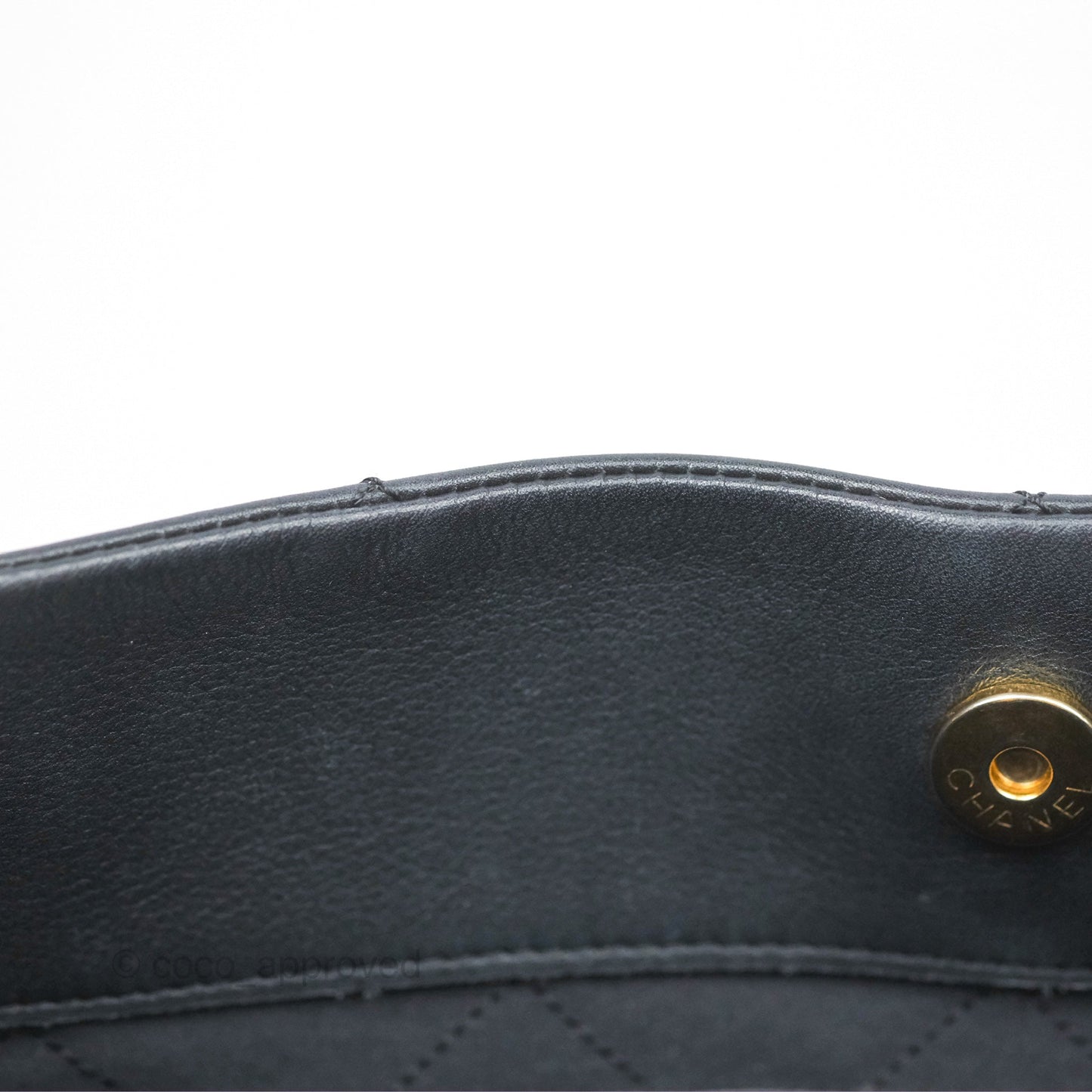 Chanel Large Hobo Tote Lambskin Black Aged Gold Hardware