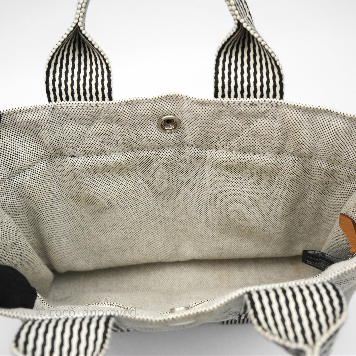 Hermès Herline Tote Bag Grey Canvas Palladium Hardware