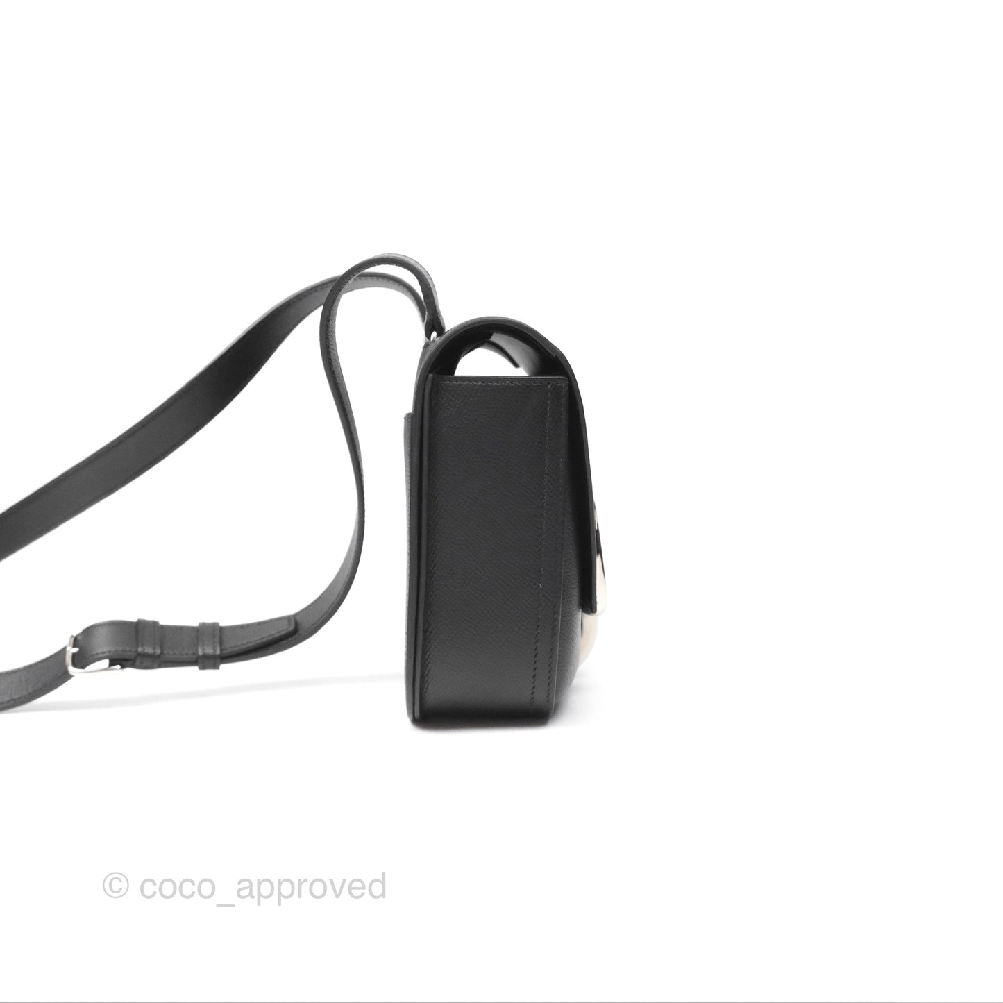 Hermès Della Cavalleria Mini Bag Noir 89 Epsom Palladium Hardware
