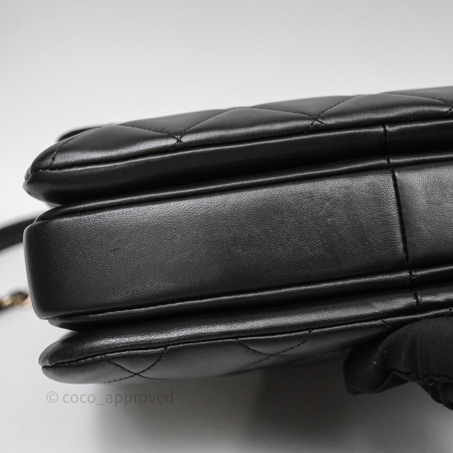 Chanel Small Trendy CC Black Lambskin Gold Hardware