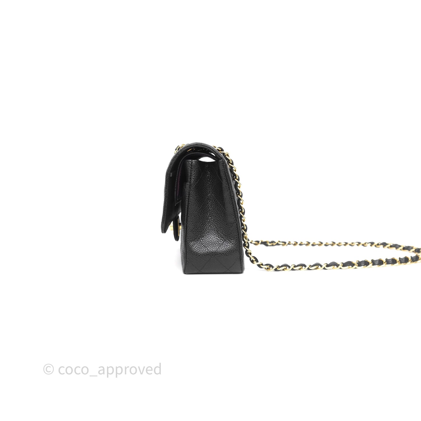 Chanel Classic M/L Medium Double Flap Black Caviar Gold Hardware
