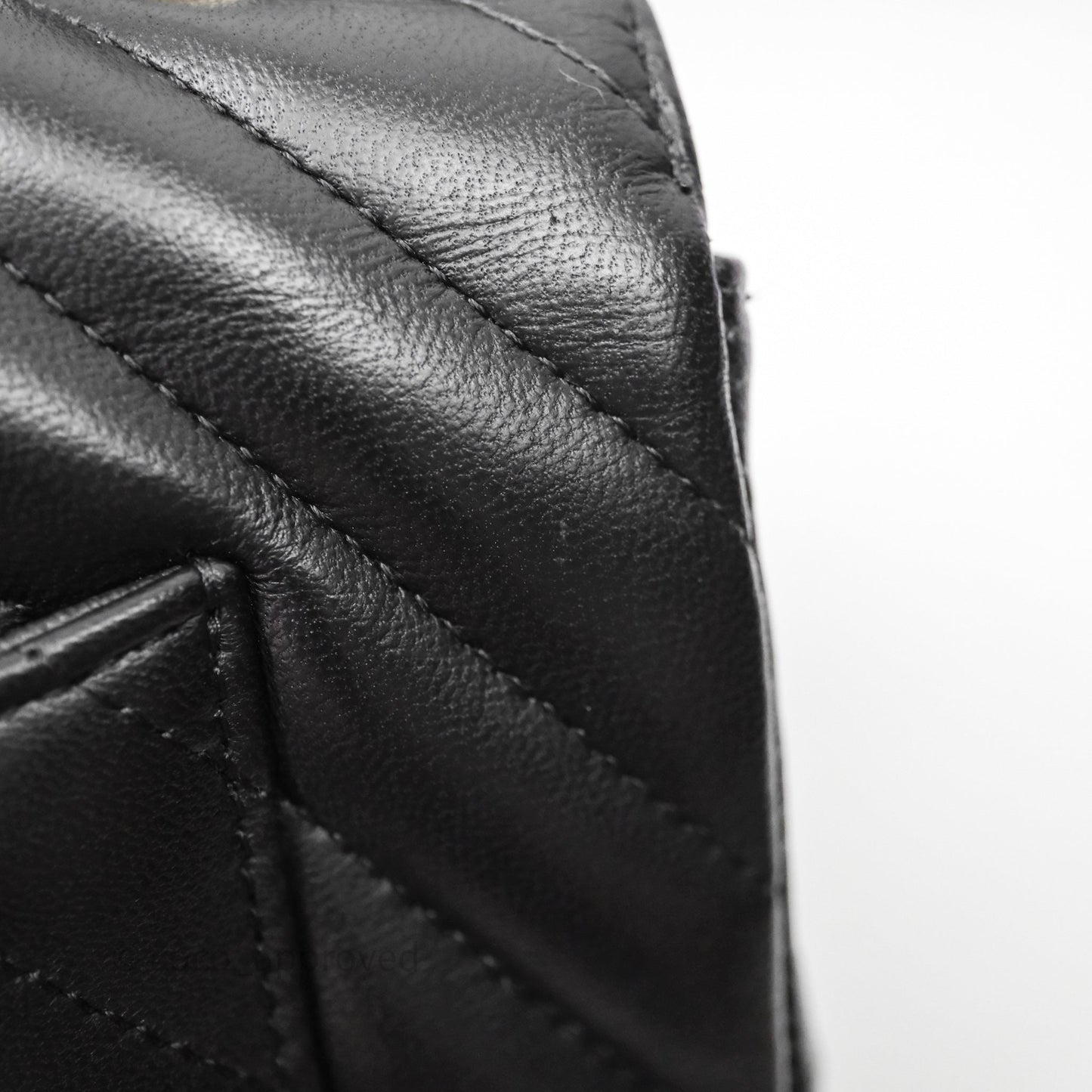 Chanel Quilted Mini Rectangular Chevron Black Lambskin Gold Hardware
