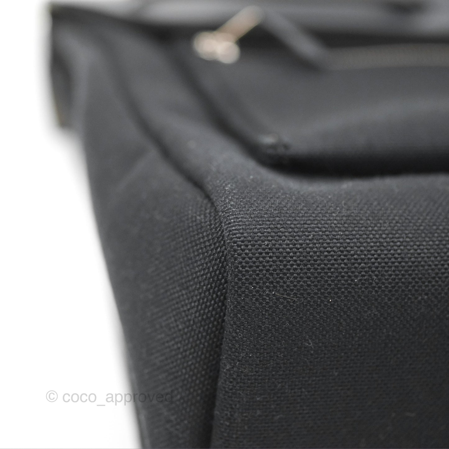 Hermès Herbag Zip 31 Black/Navy Canvas Palladium Hardware