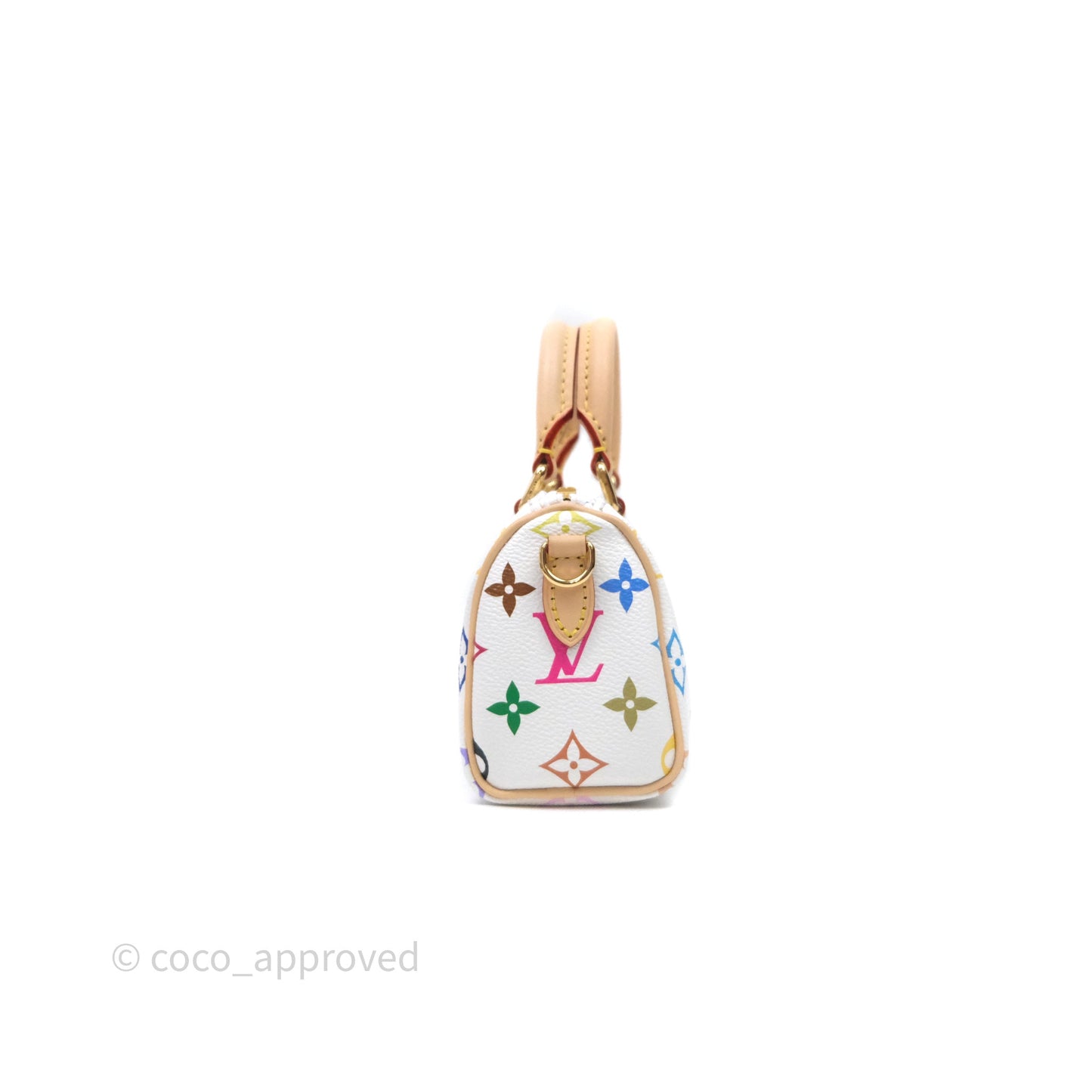 LV x TM Speedy Nano Speedy Multicolore Blanc Monogram Canvas